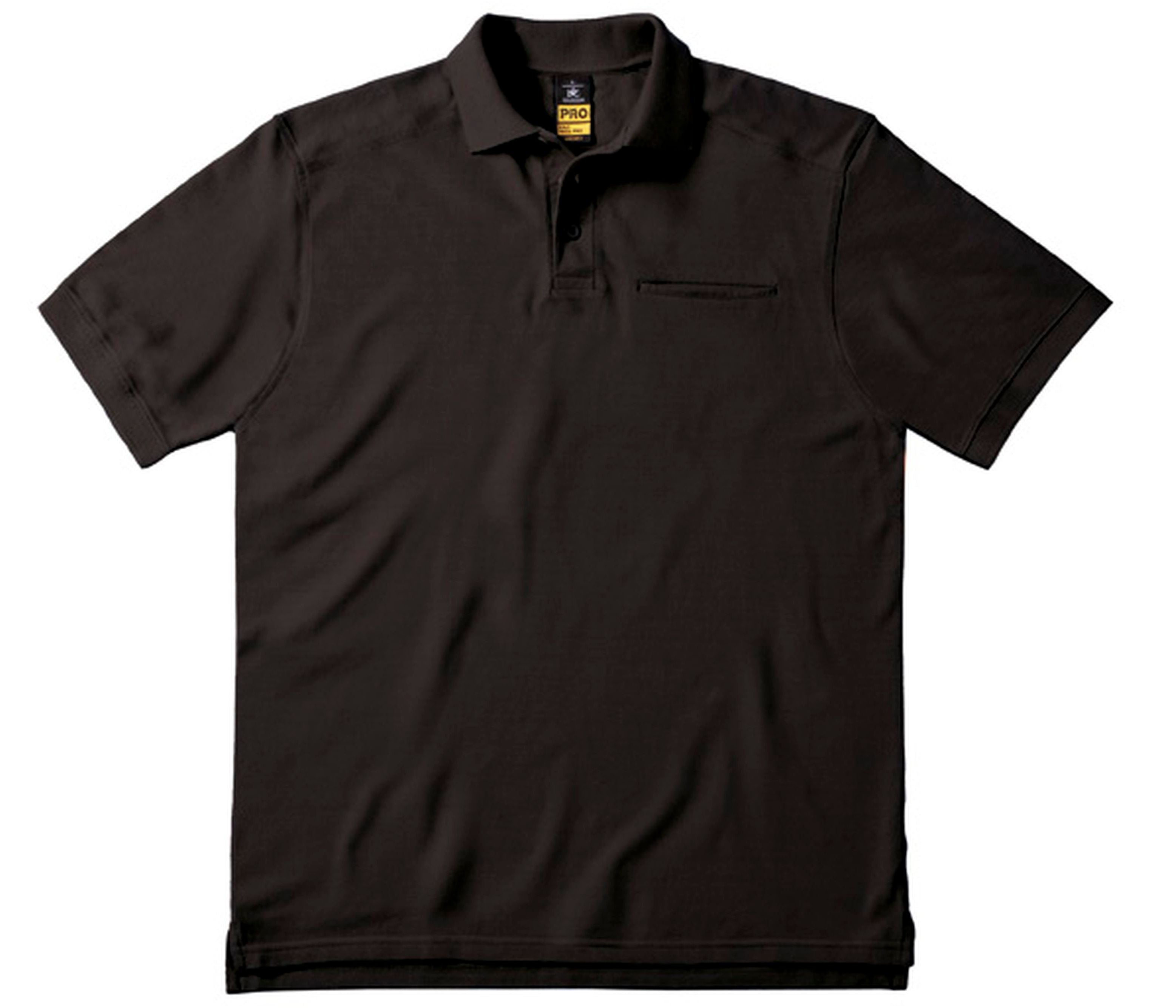 Polo de Travail Coton Avec Poche - Black