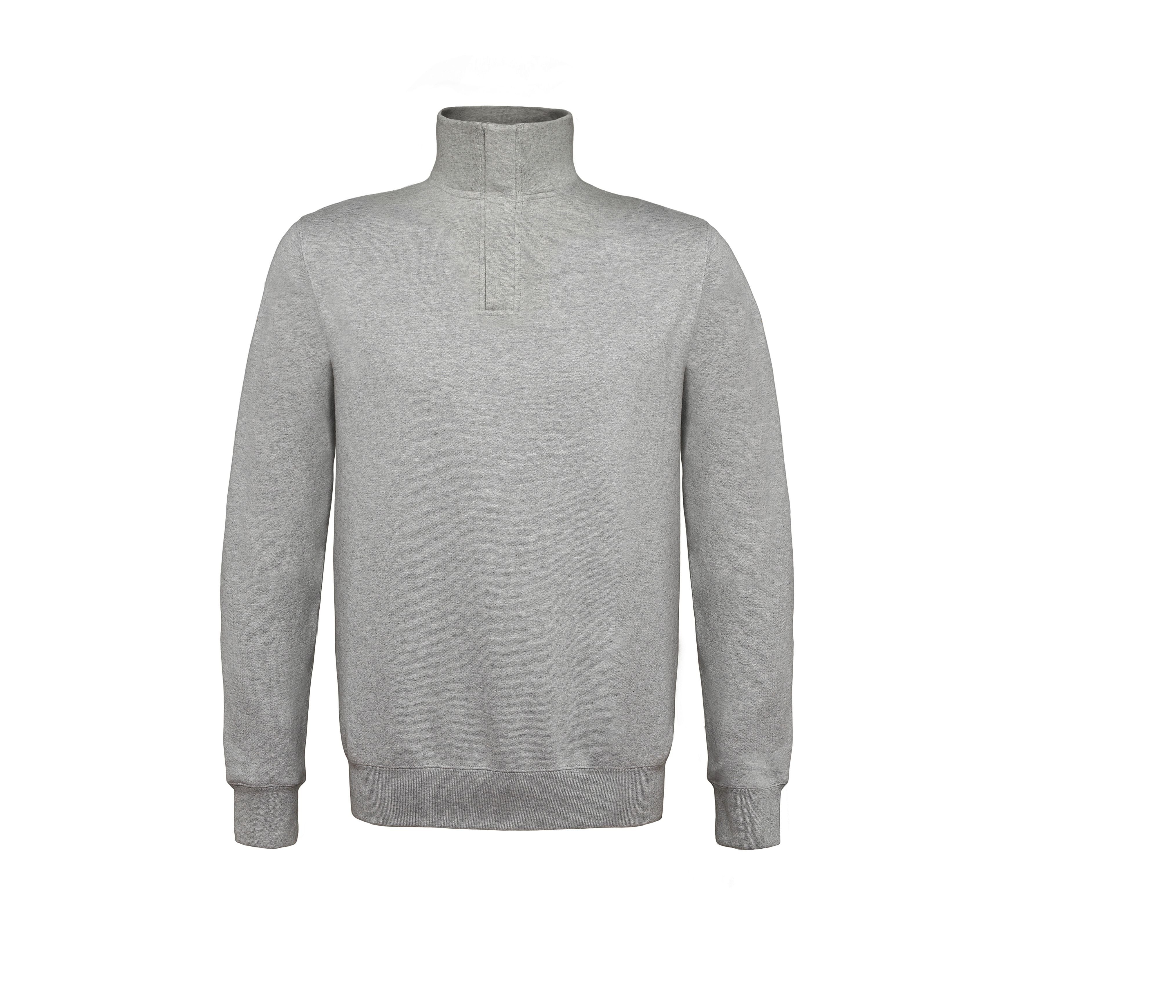 Sweat Col Zippé - Heather Grey