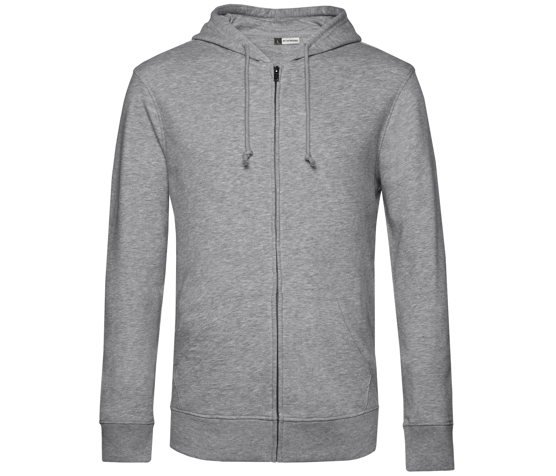Sweat Capuche Zippé Organique - Heather Grey