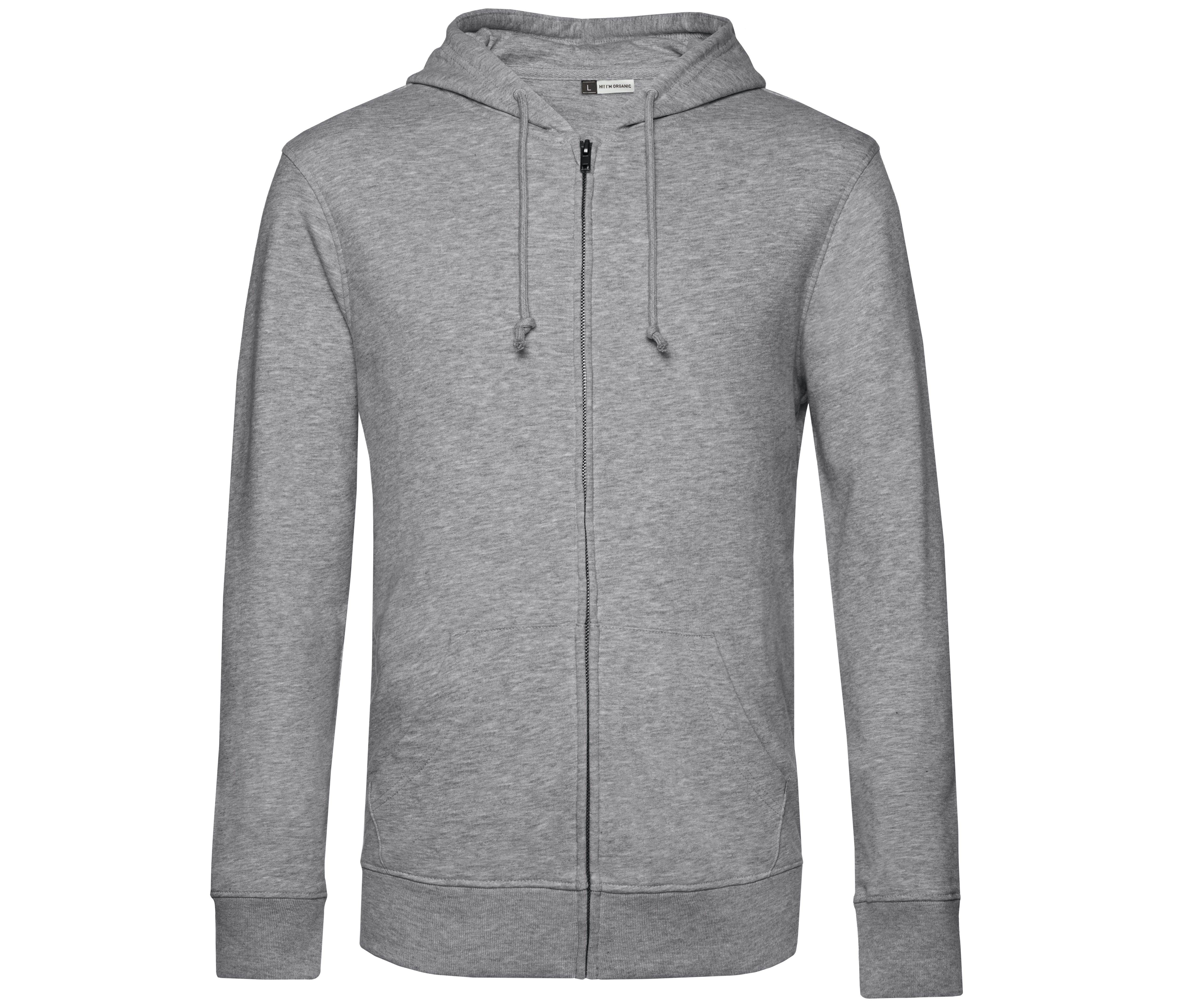 Sweat Capuche Zippé Organique - Heather Grey