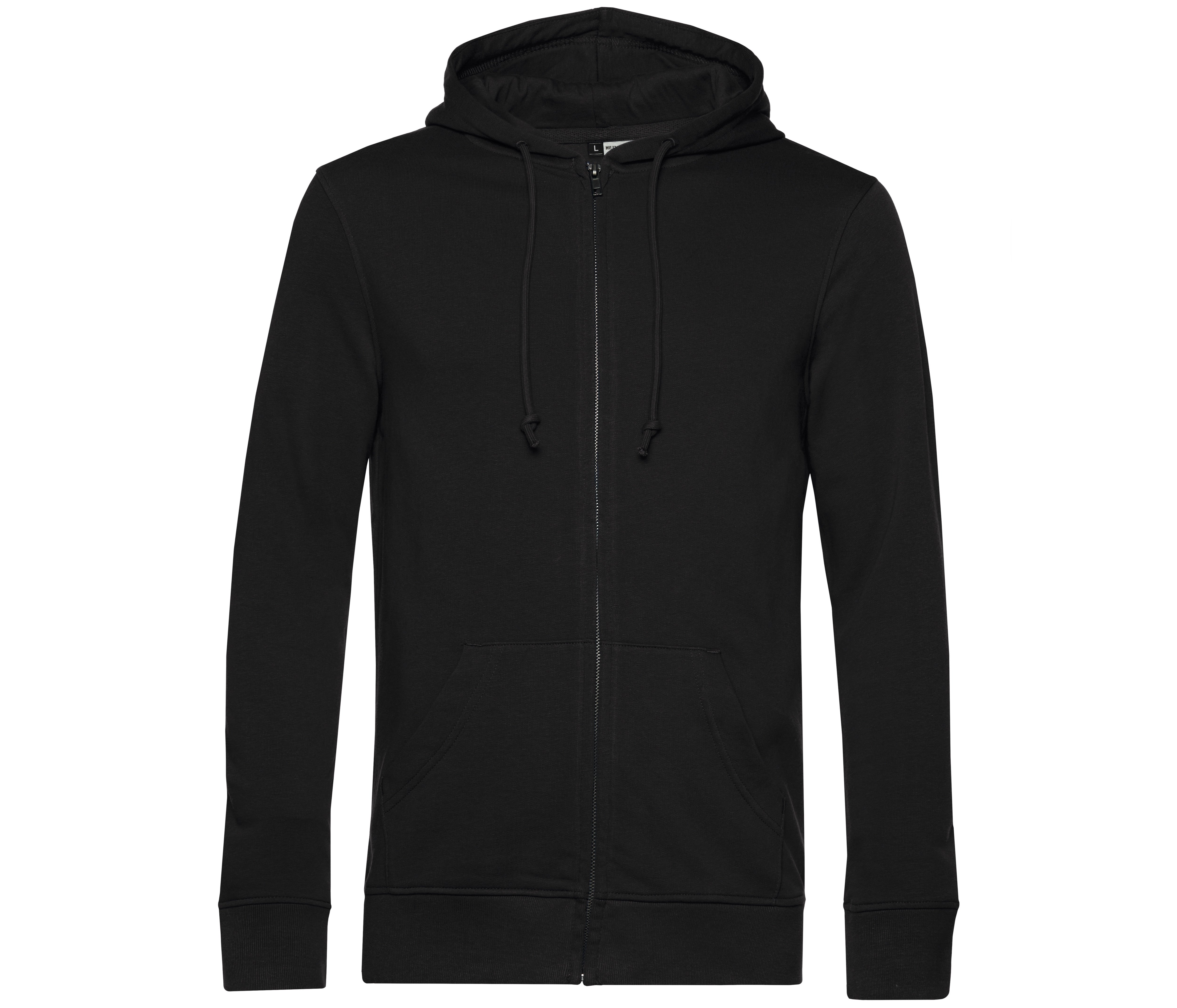 Sweat Capuche Zippé Organique - Black Pure