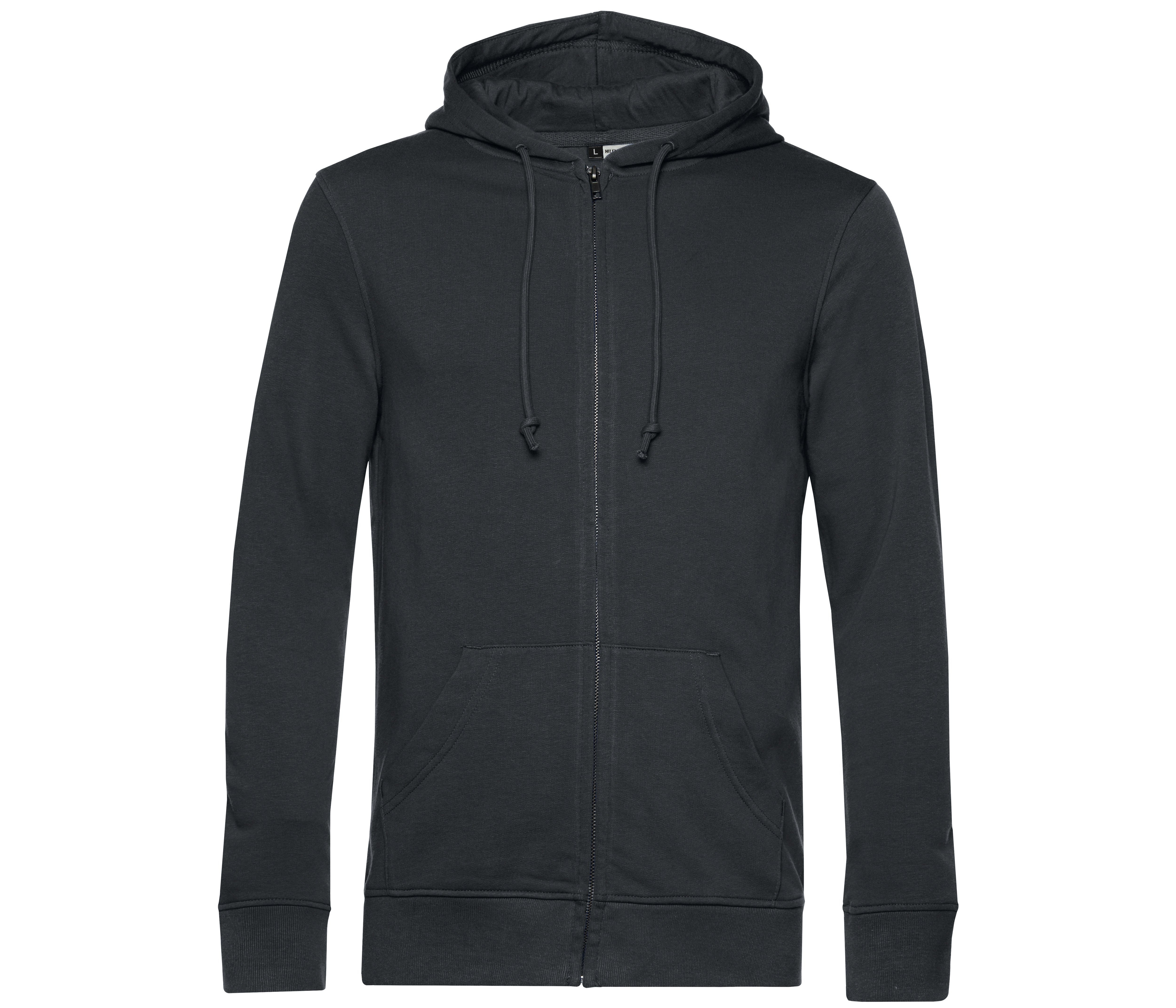 Sweat Capuche Zippé Organique - Asphalt
