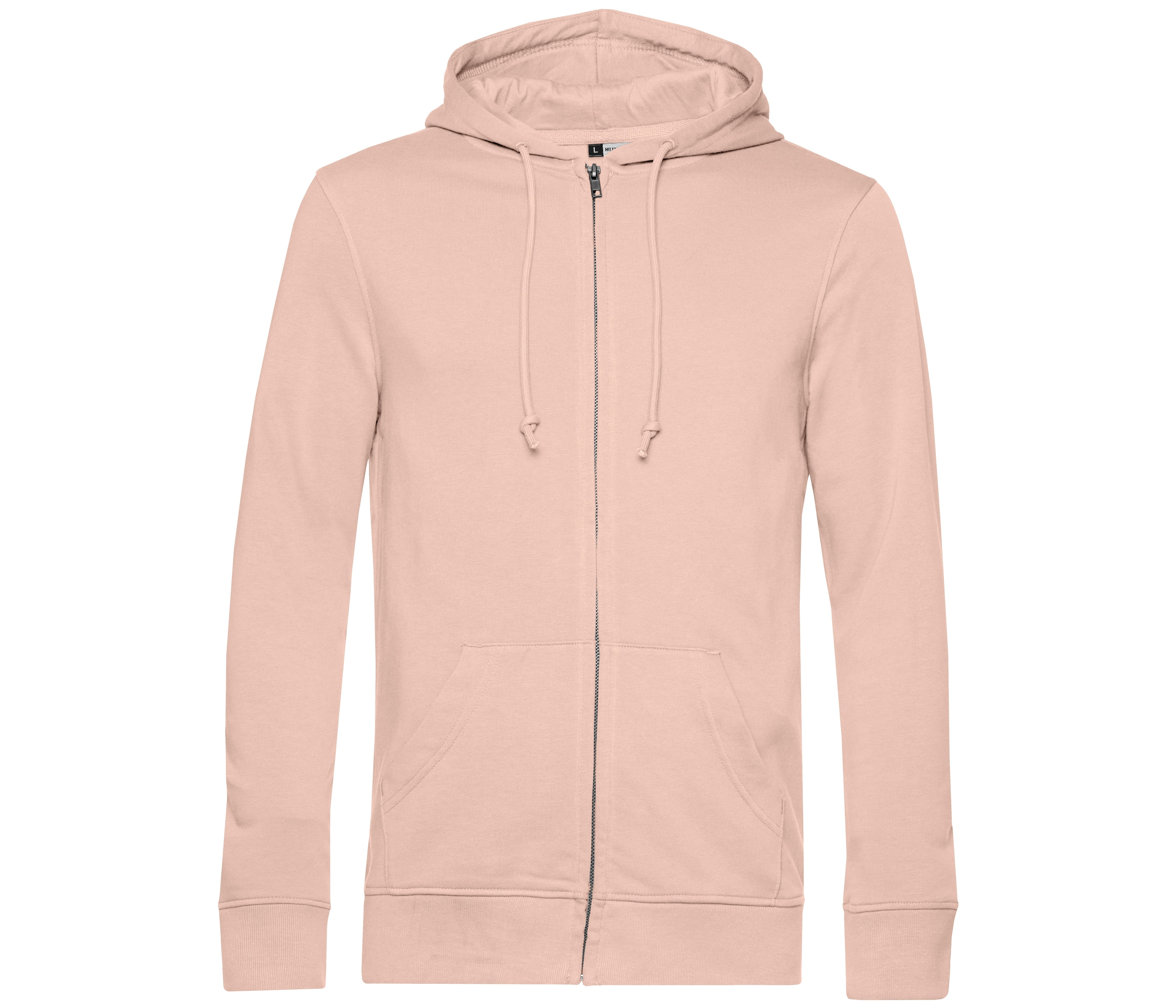 Sweat Capuche Zippé Organique - Soft Rose
