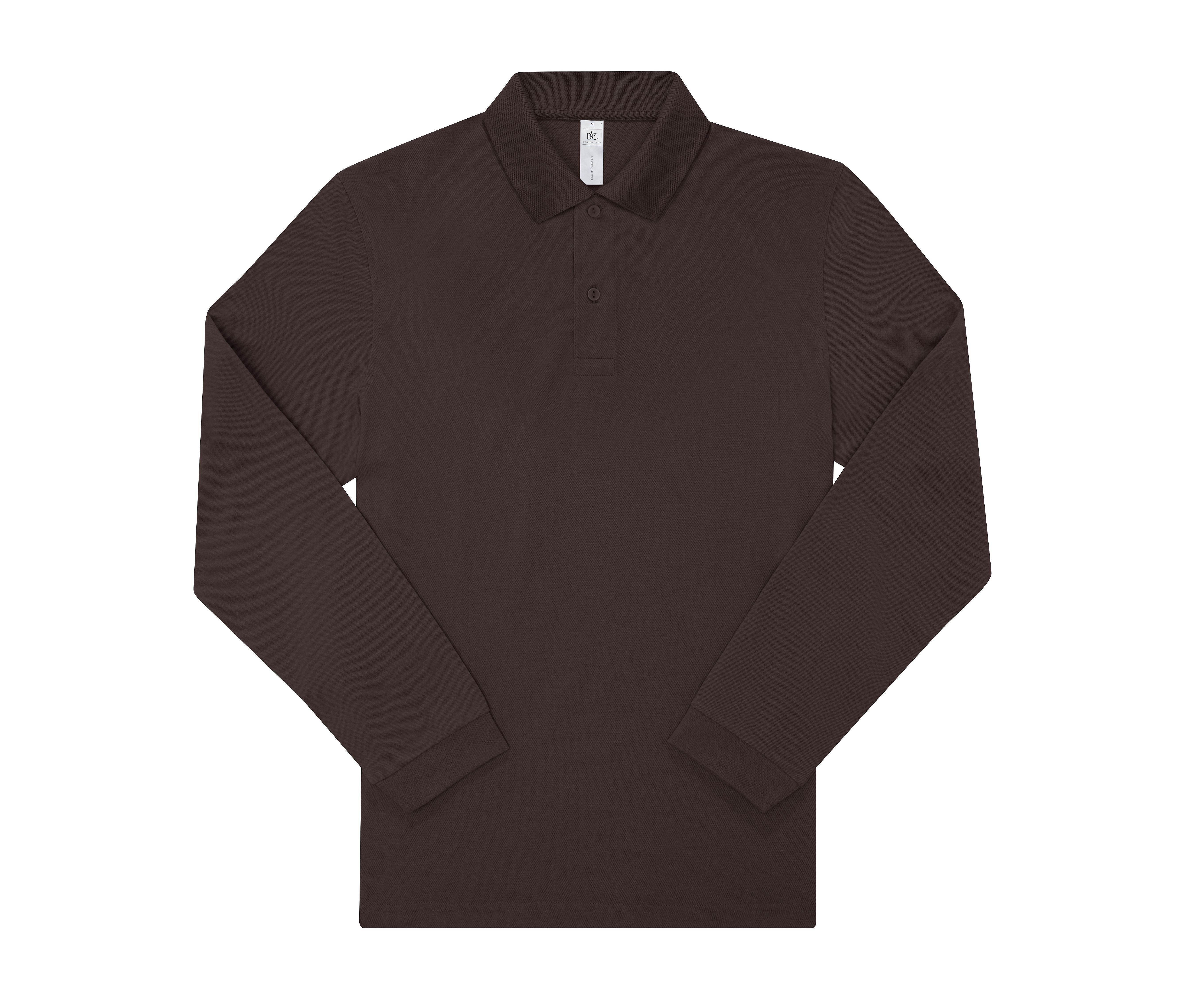 Polo Homme Manches Longues 210 - Roasted Coffee