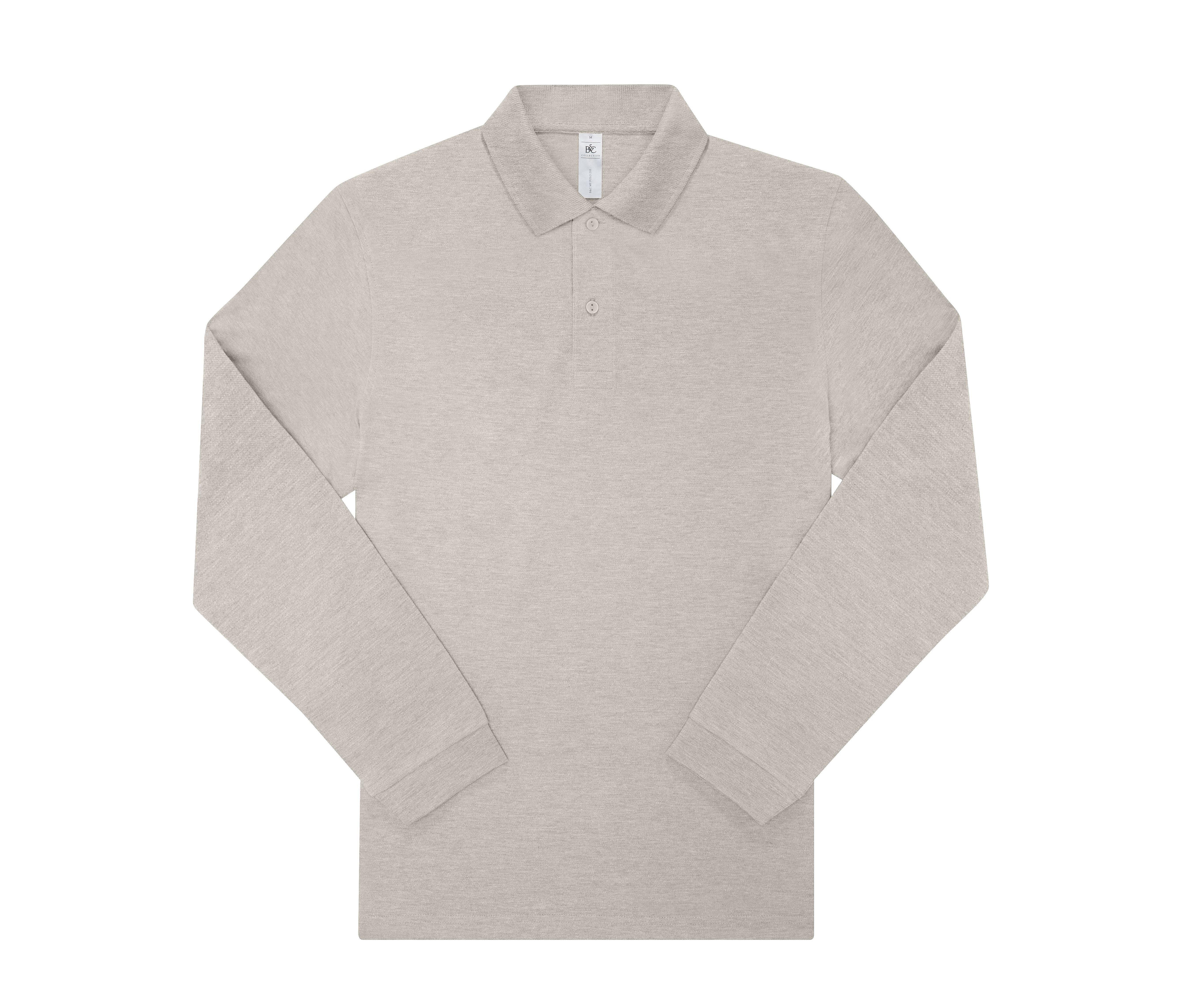 Polo Homme Manches Longues 210 - Heather Grey Fog