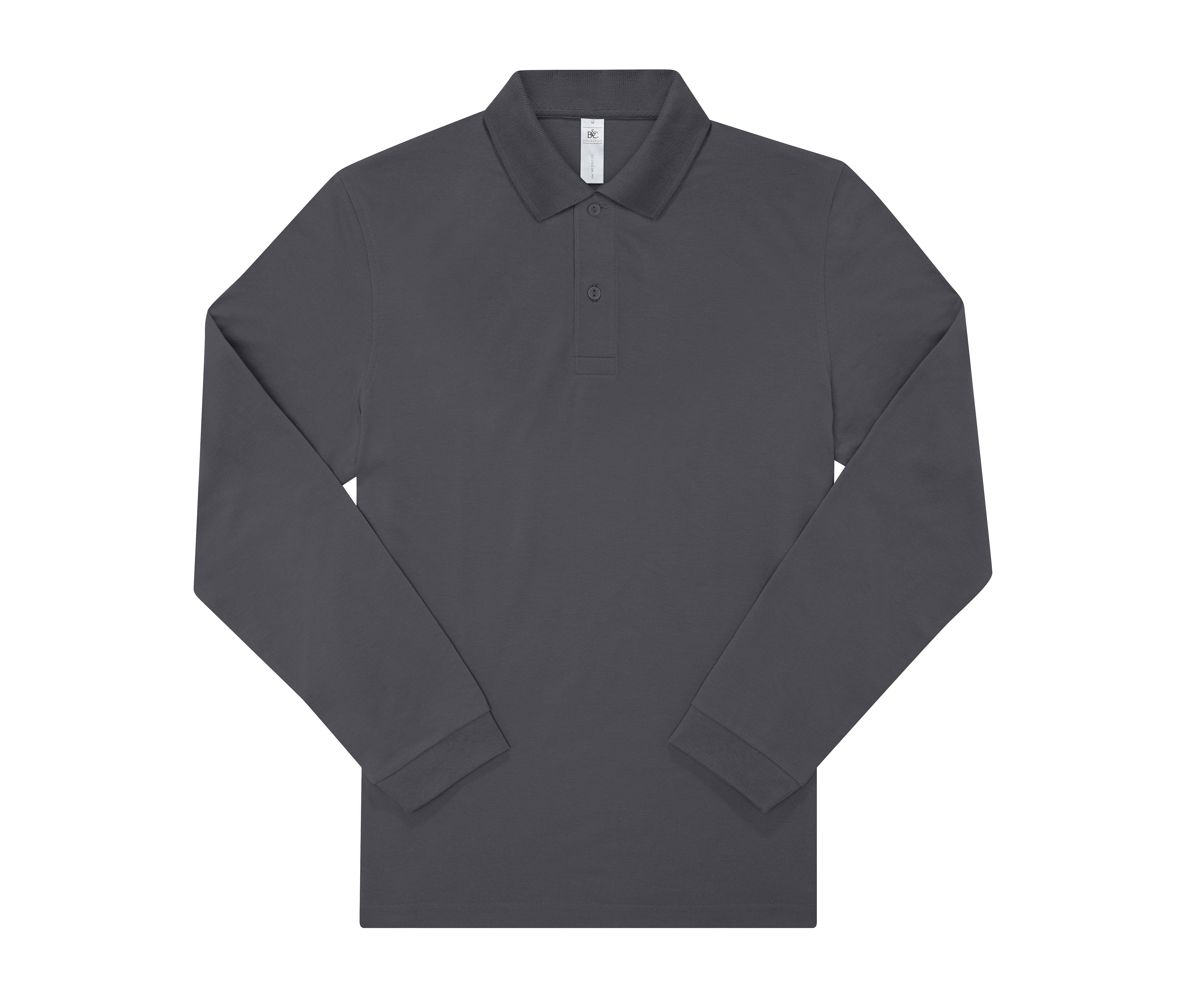 Polo Homme Manches Longues 210 - Dark Grey