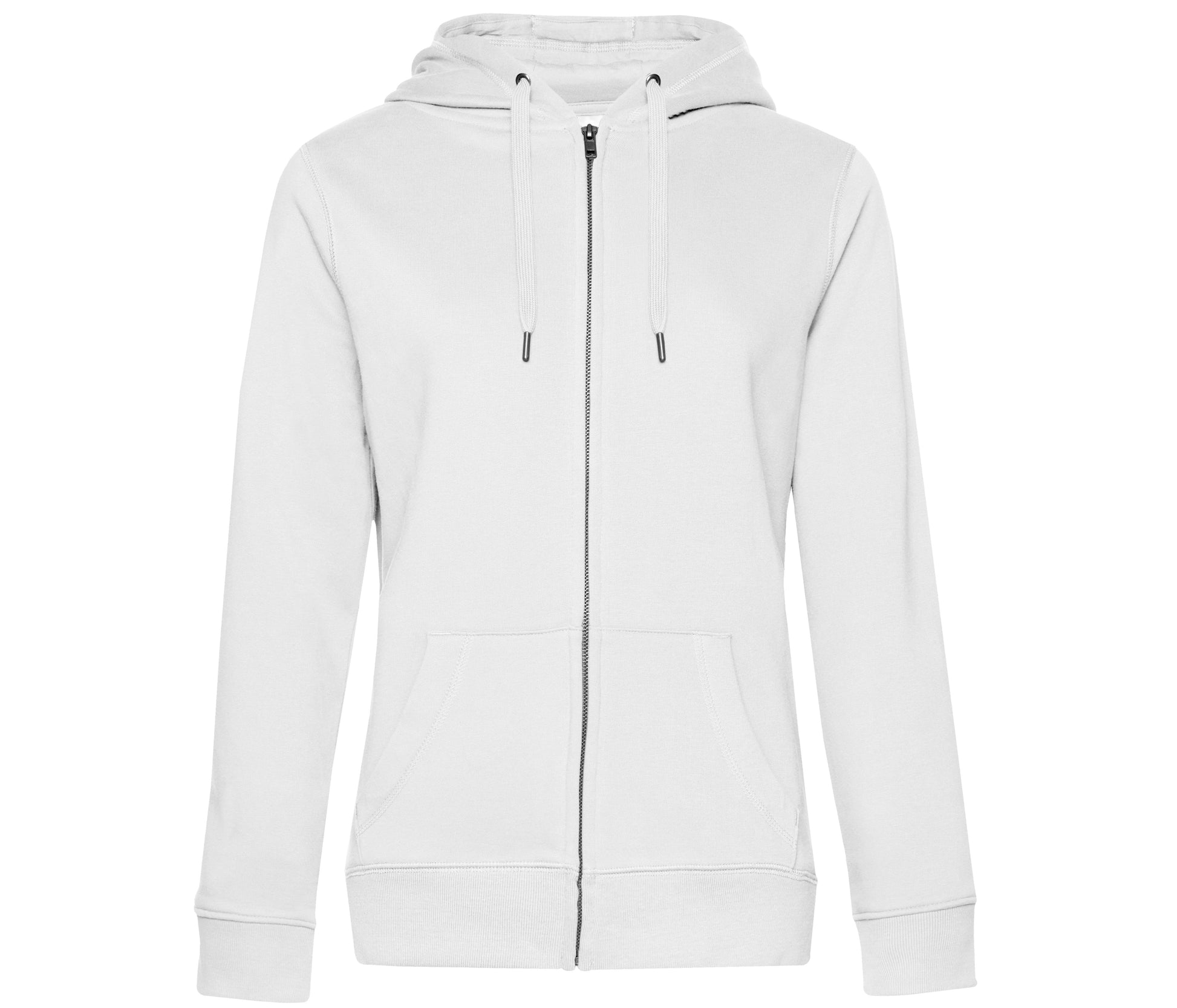 Sweat Capuche Zippé Queen - White