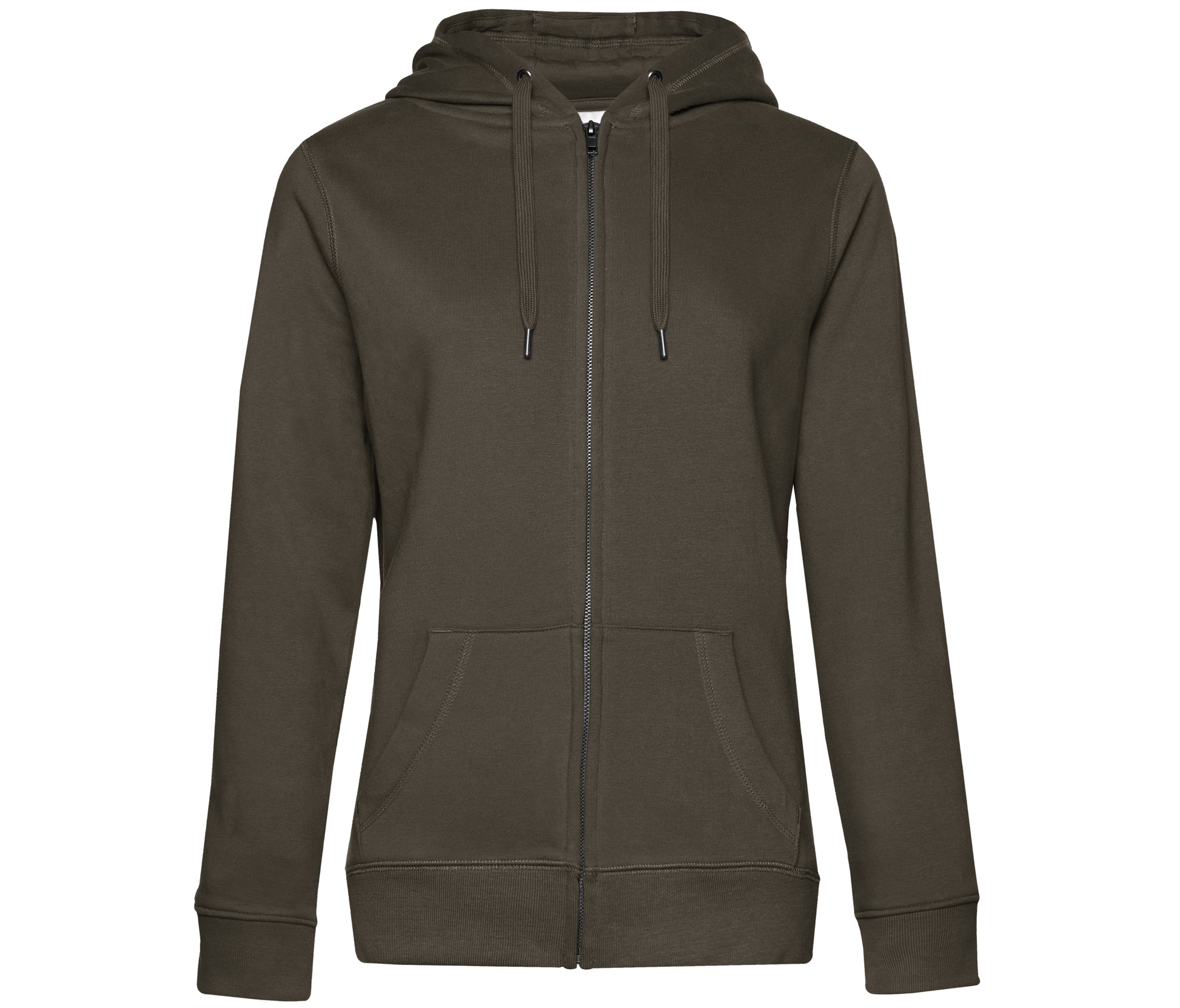 Sweat Capuche Zippé Queen - Khaki