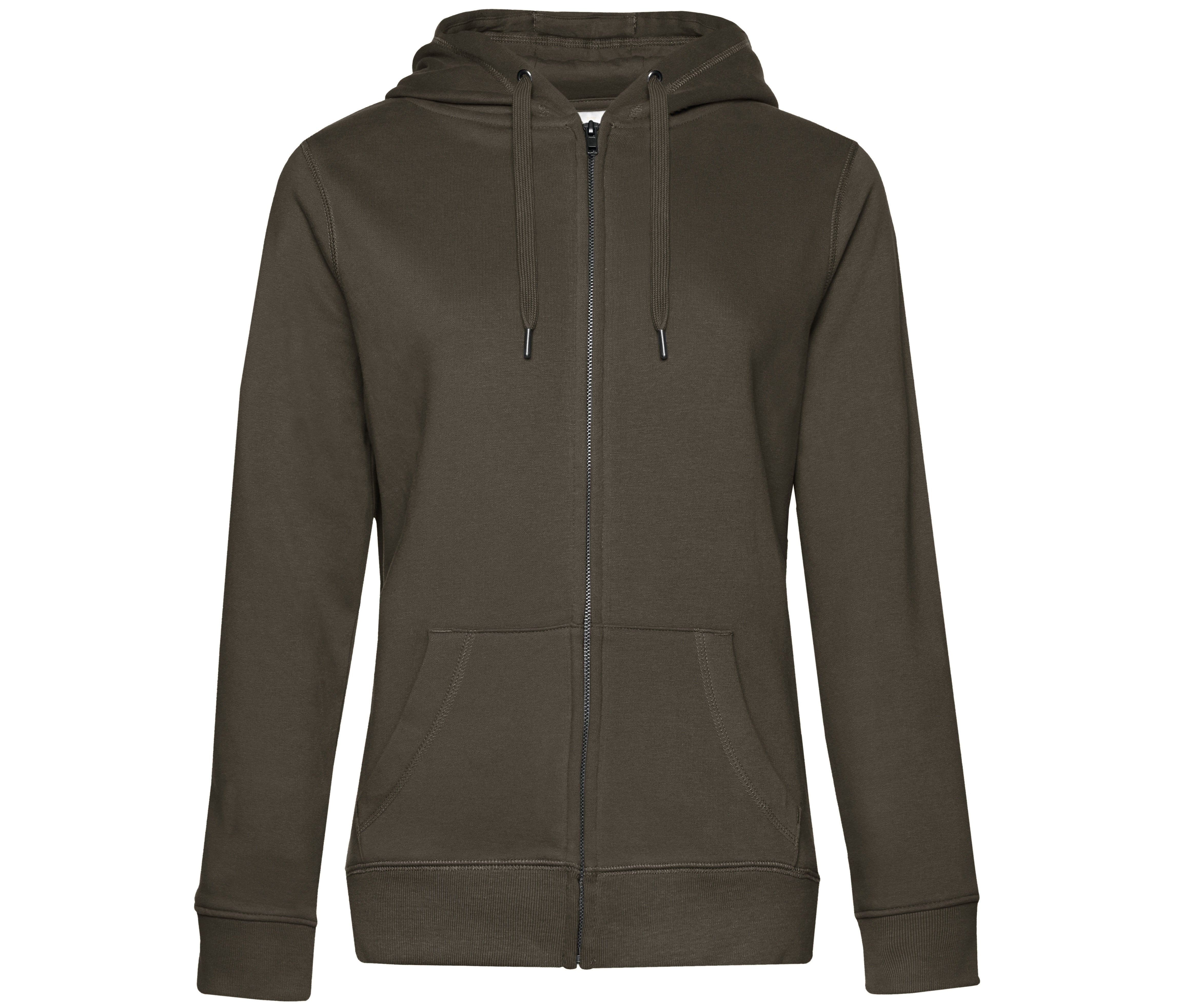 Sweat Capuche Zippé Queen - Khaki