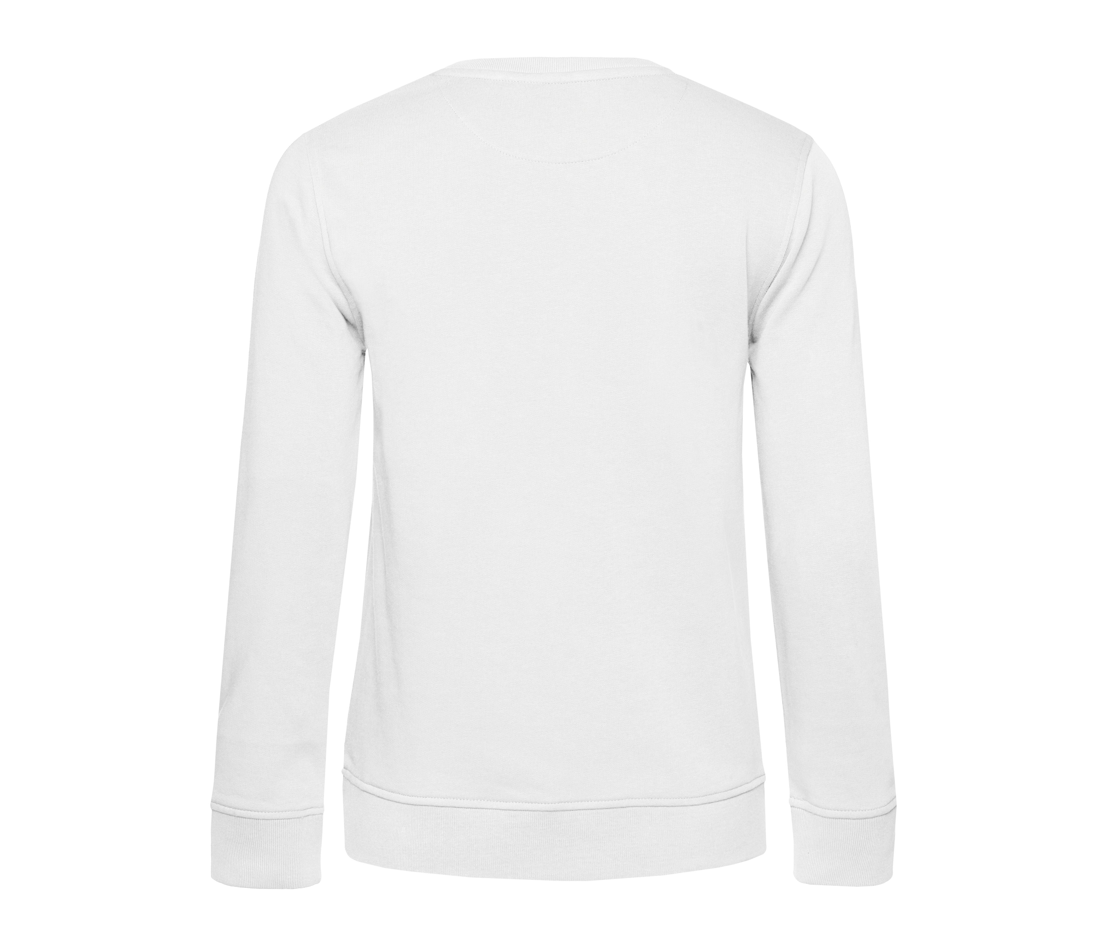 Sweat Col Rond Organique Femme - White