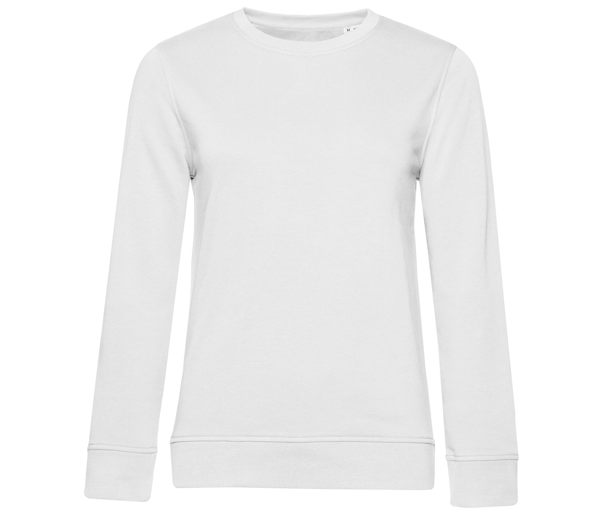 Sweat Col Rond Organique Femme - White