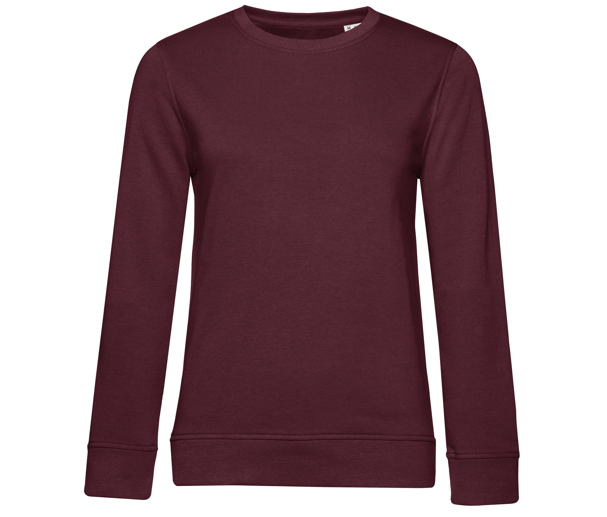Sweat Col Rond Organique Femme - Burgundy