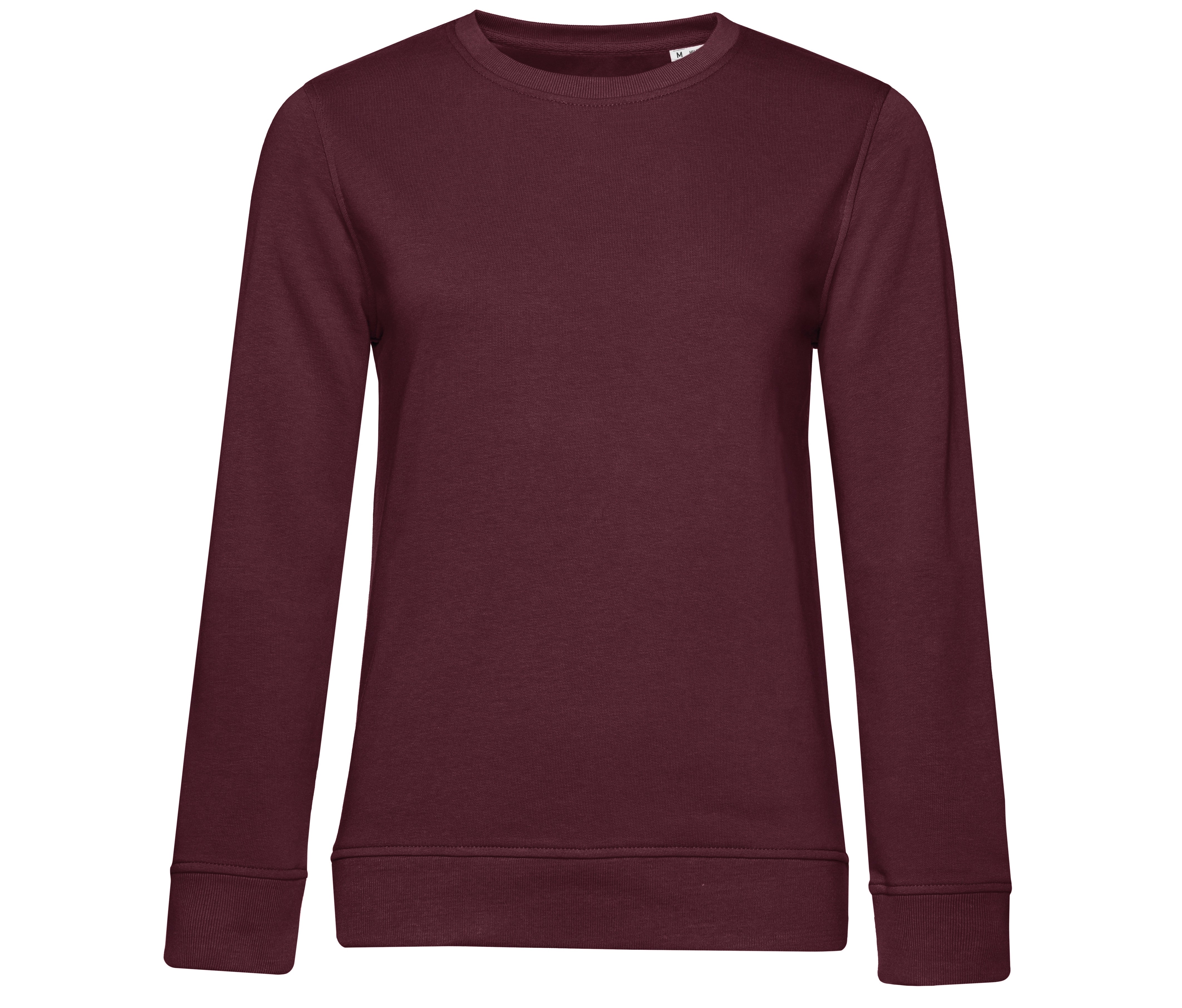 Sweat Col Rond Organique Femme - Burgundy