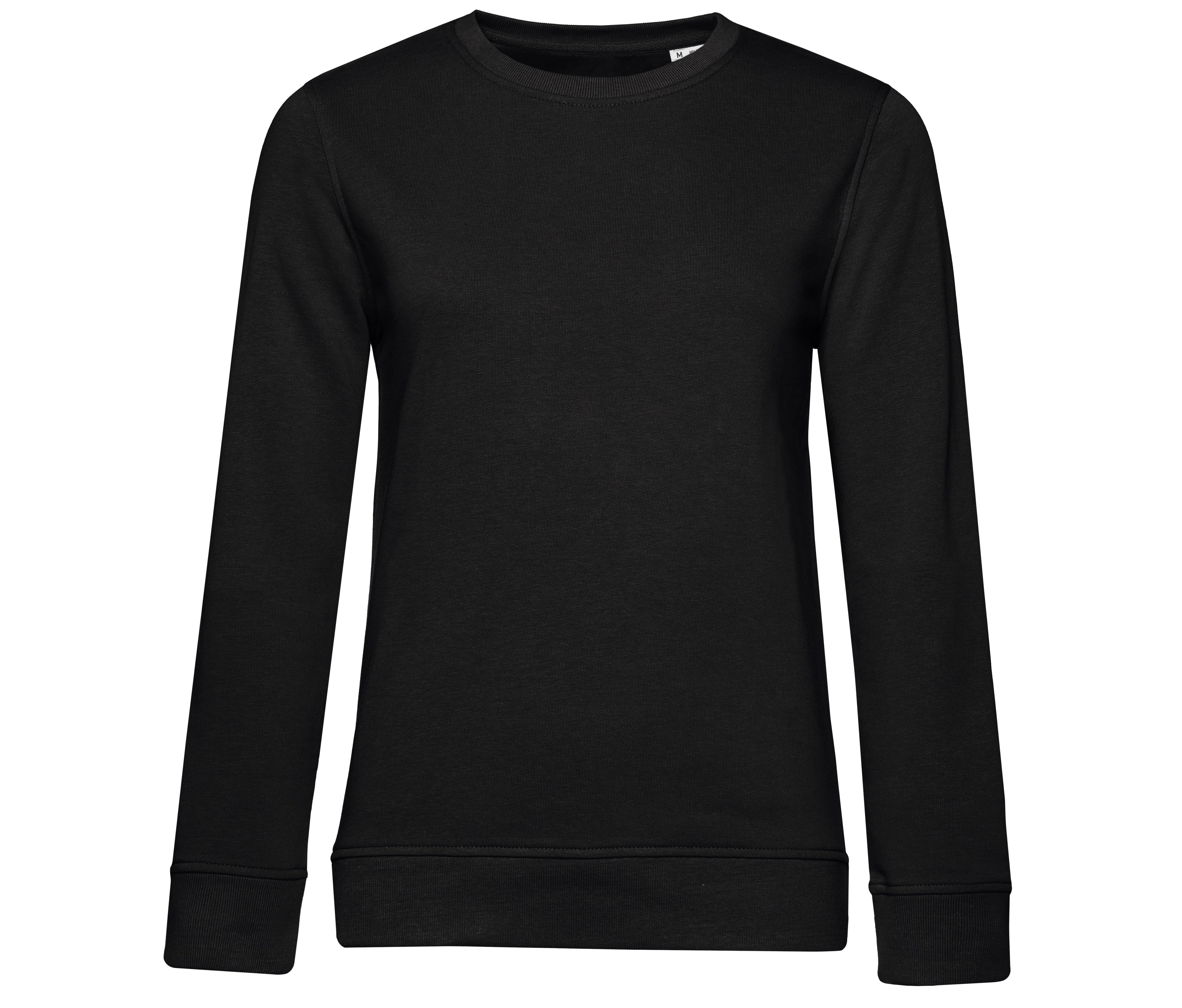 Sweat Col Rond Organique Femme - Black Pure