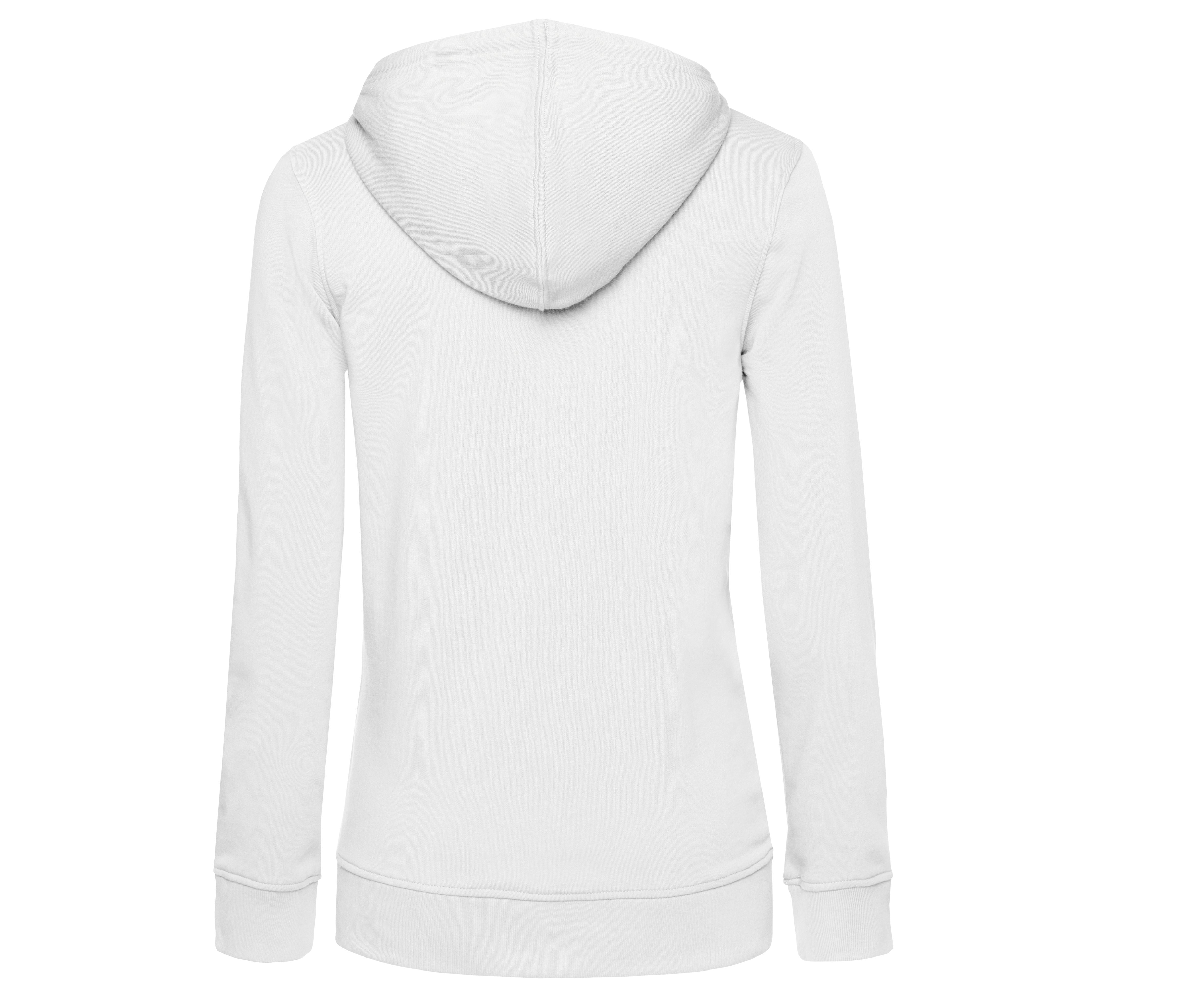 Sweat Capuche Zippé Organique Femme - White