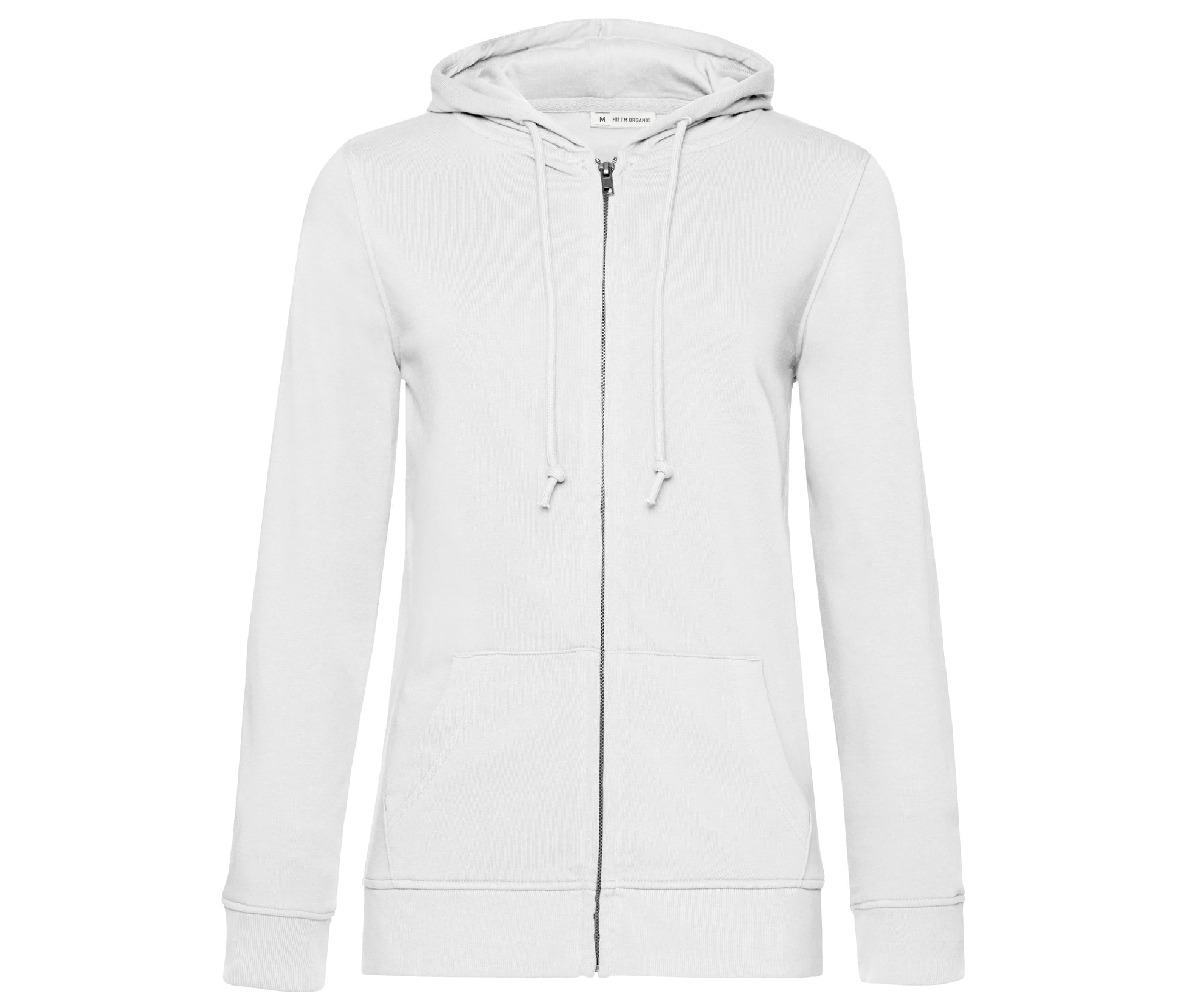 Sweat Capuche Zippé Organique Femme - White