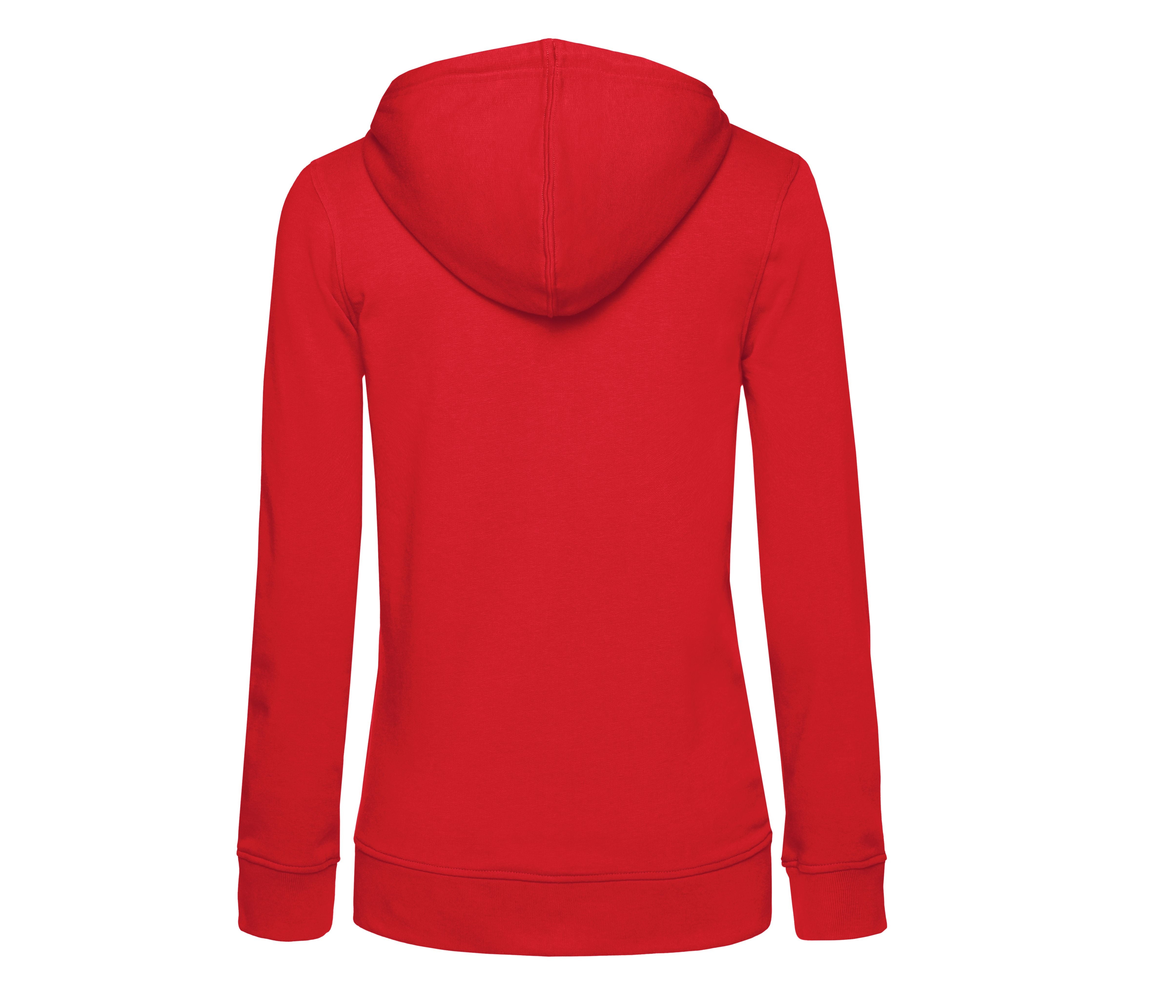 Sweat Capuche Zippé Organique Femme - Red