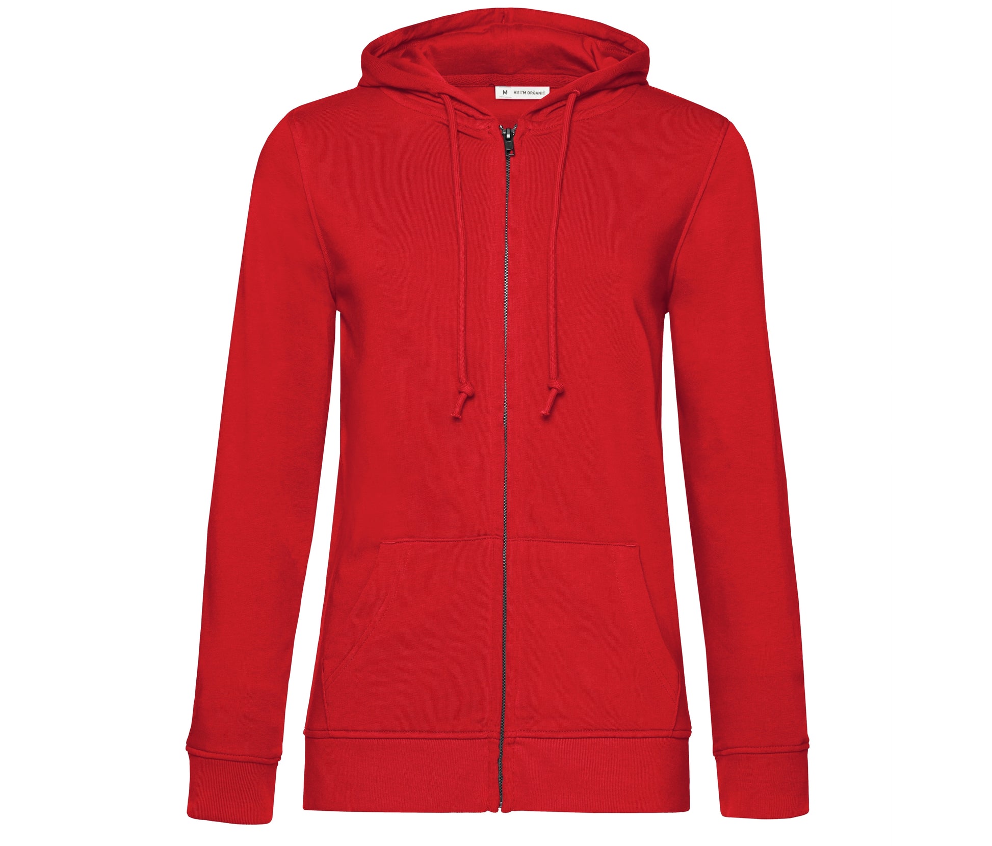 Sweat Capuche Zippé Organique Femme - Red