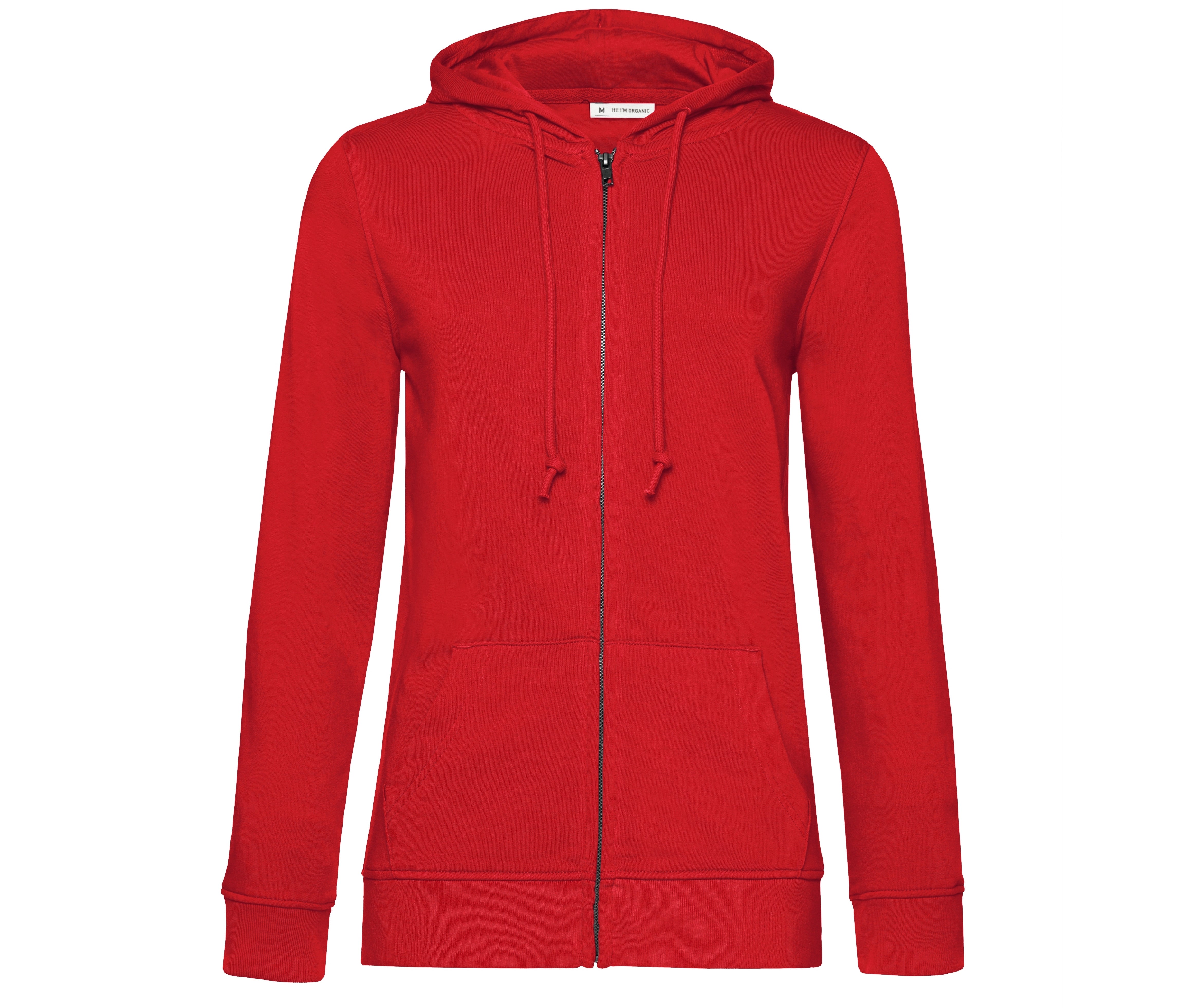 Sweat Capuche Zippé Organique Femme - Red