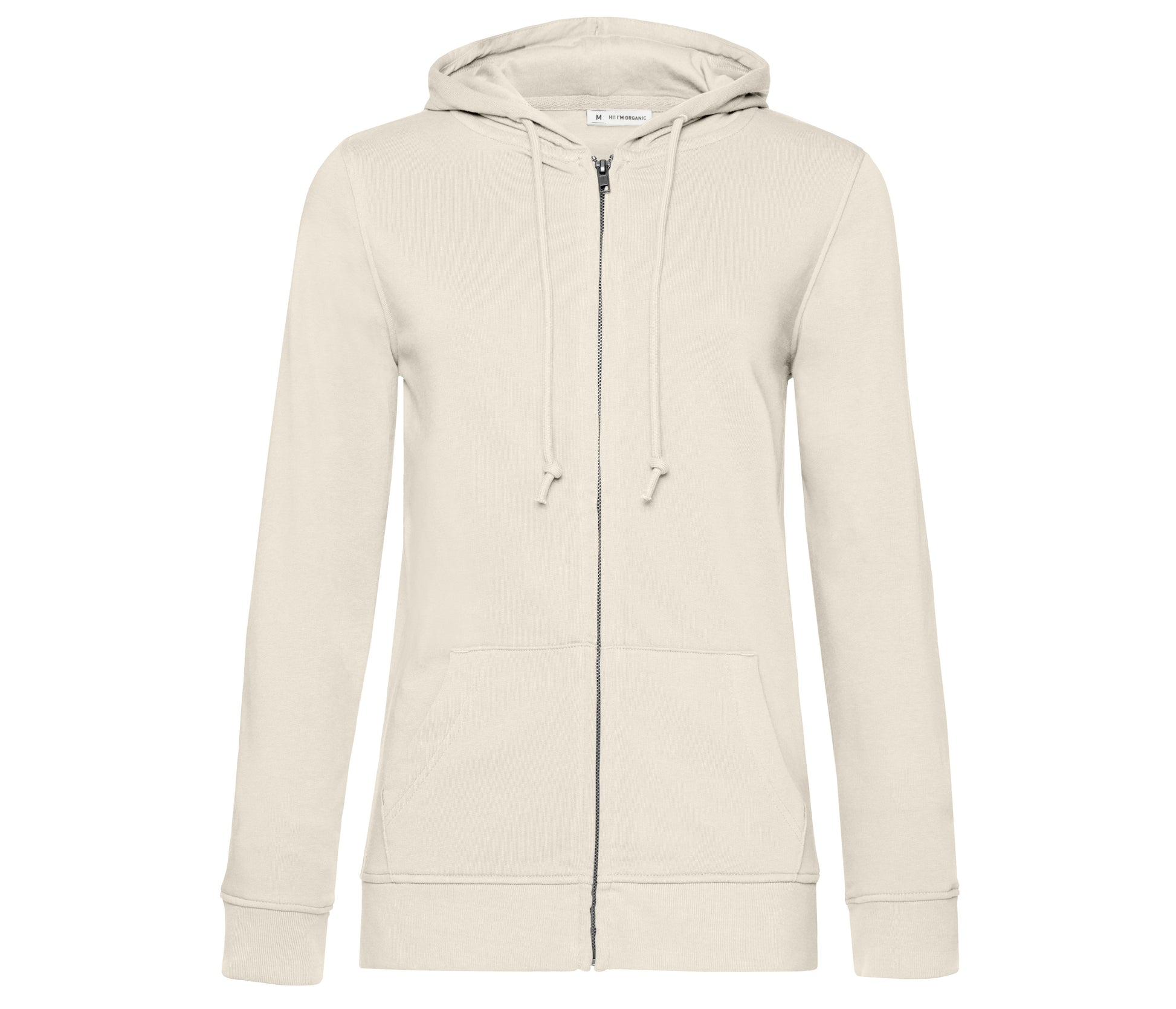 Sweat Capuche Zippé Organique Femme - Off White