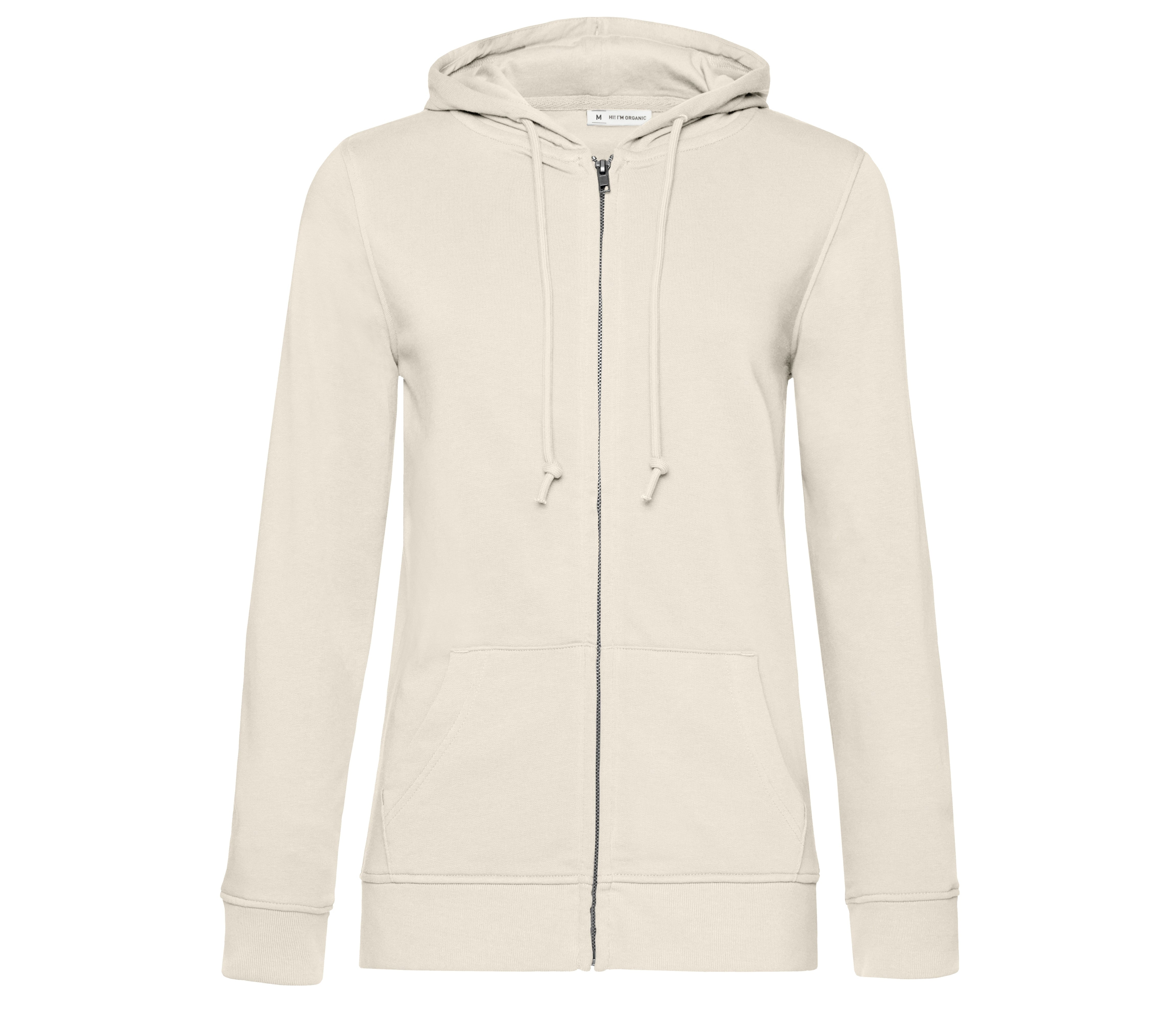 Sweat Capuche Zippé Organique Femme - Off White