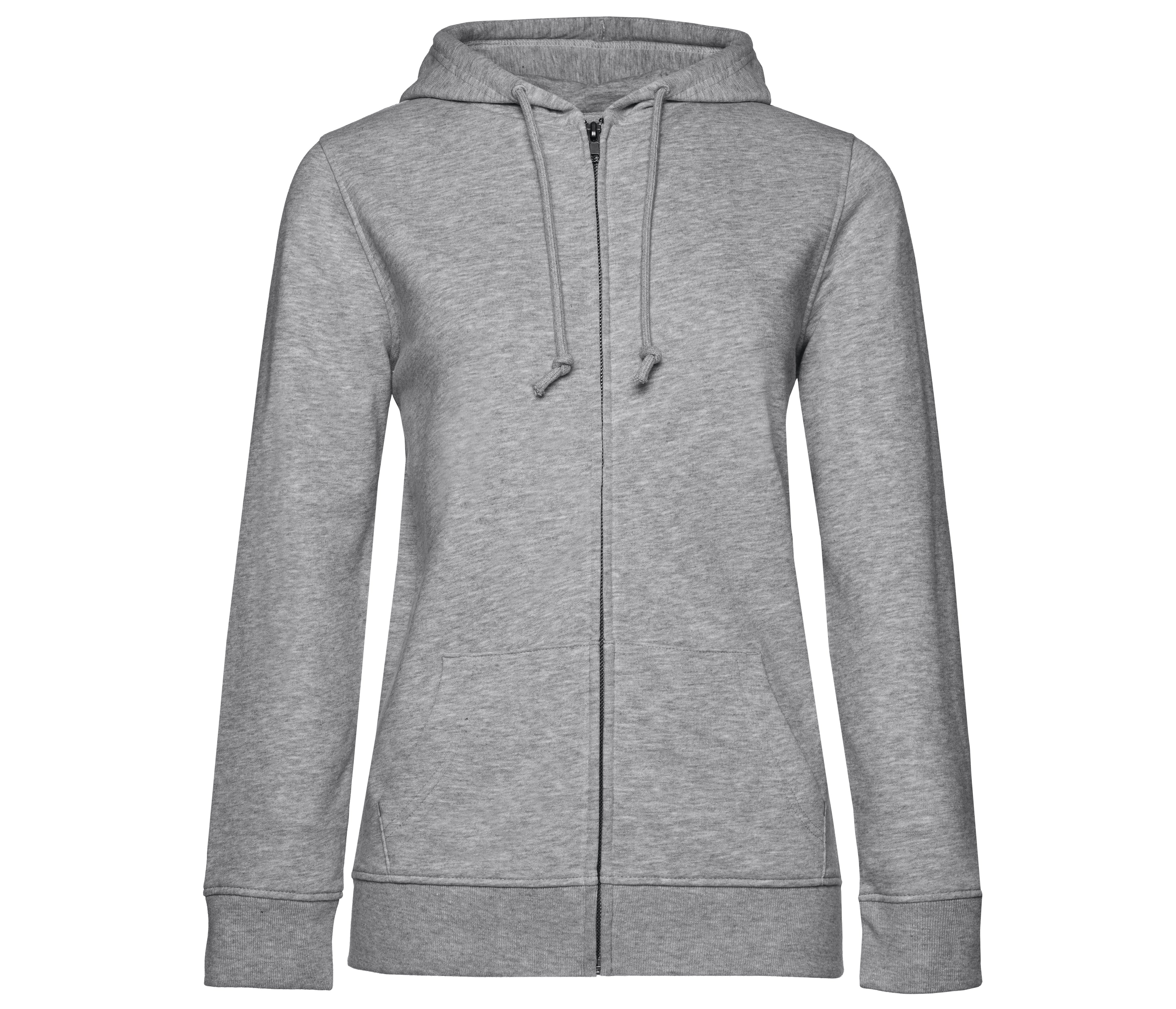 Sweat Capuche Zippé Organique Femme - Heather Grey