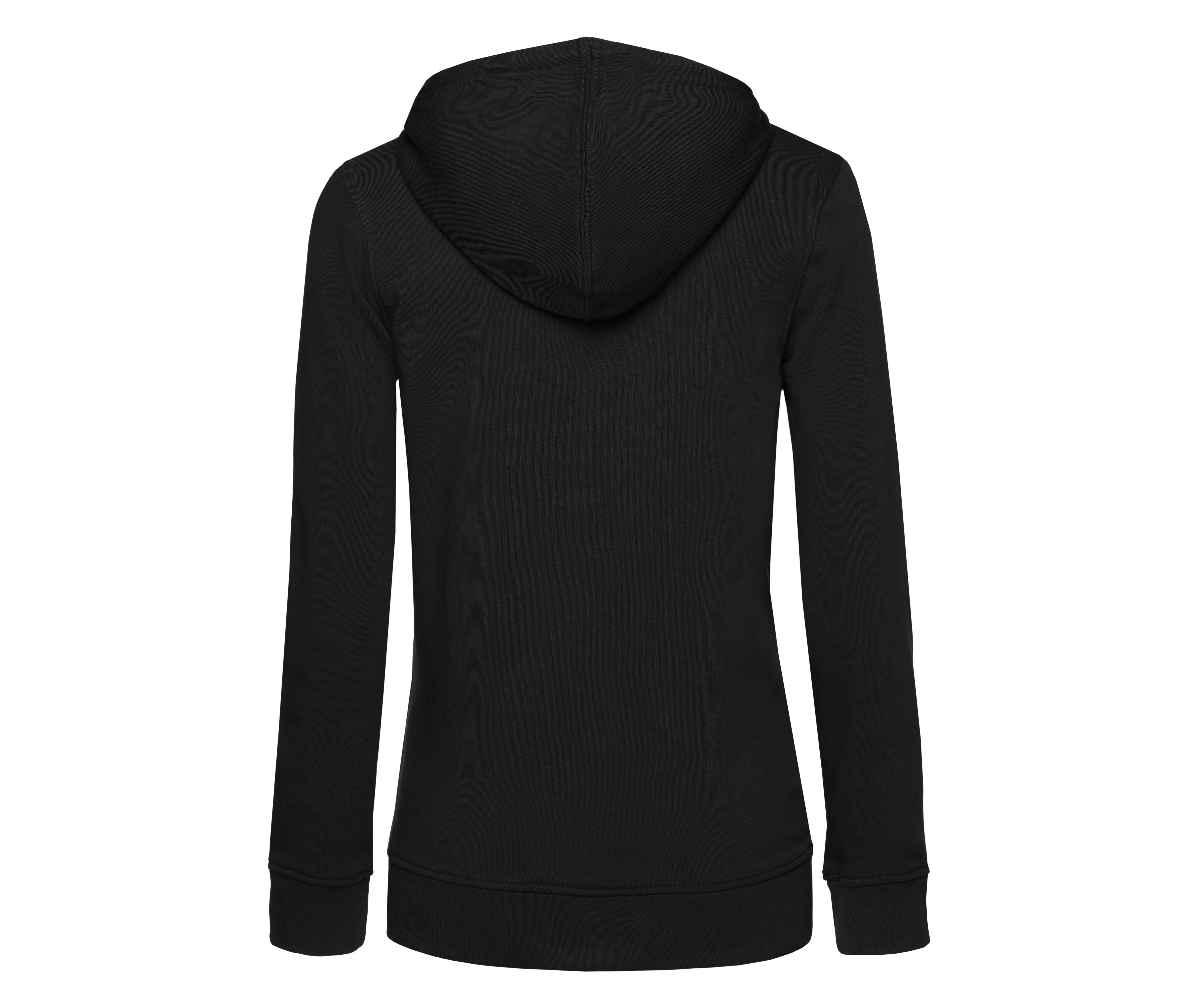 Sweat Capuche Zippé Organique Femme - Black Pure