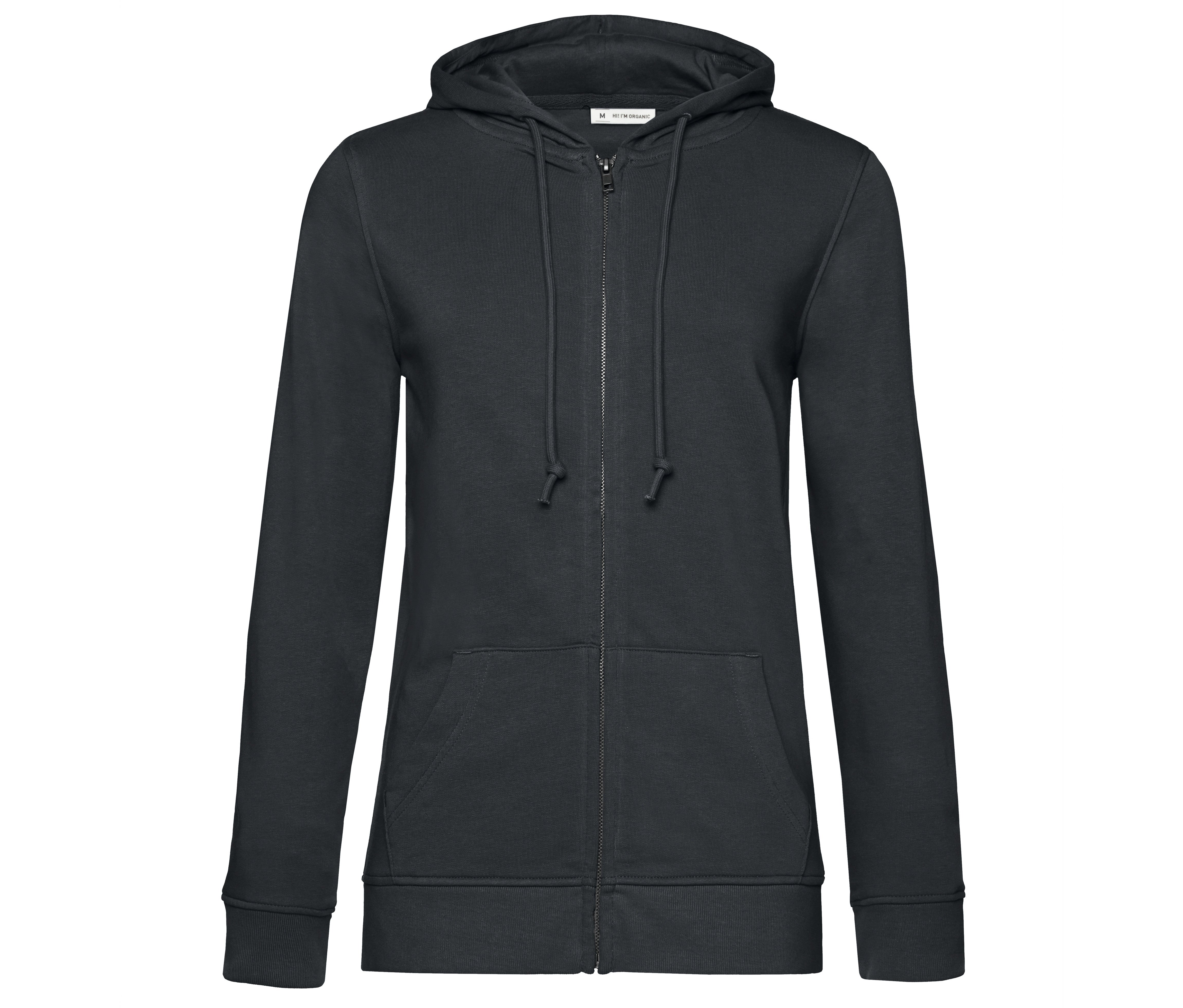 Sweat Capuche Zippé Organique Femme - Asphalt