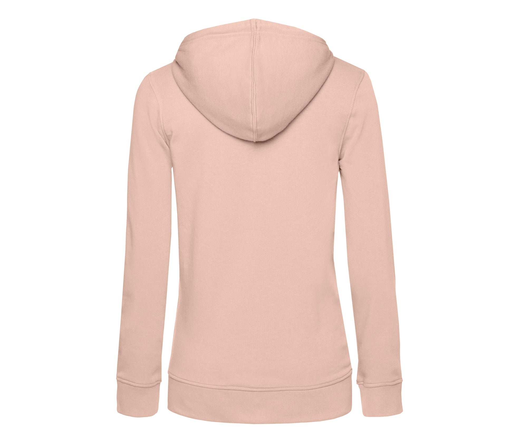 Sweat Capuche Zippé Organique Femme - Soft Rose