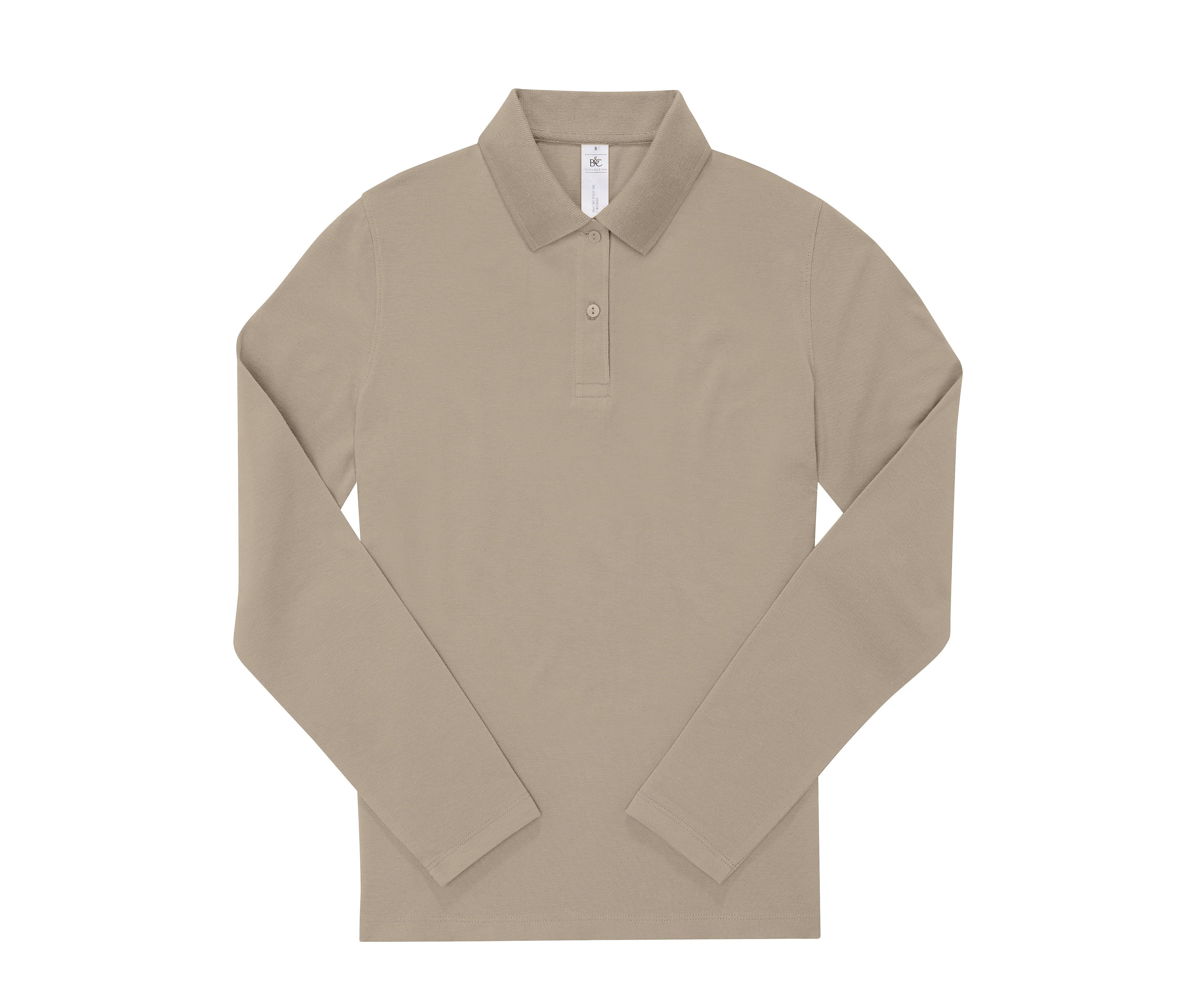 Polo Femme Manches Longues 180 - Mastic