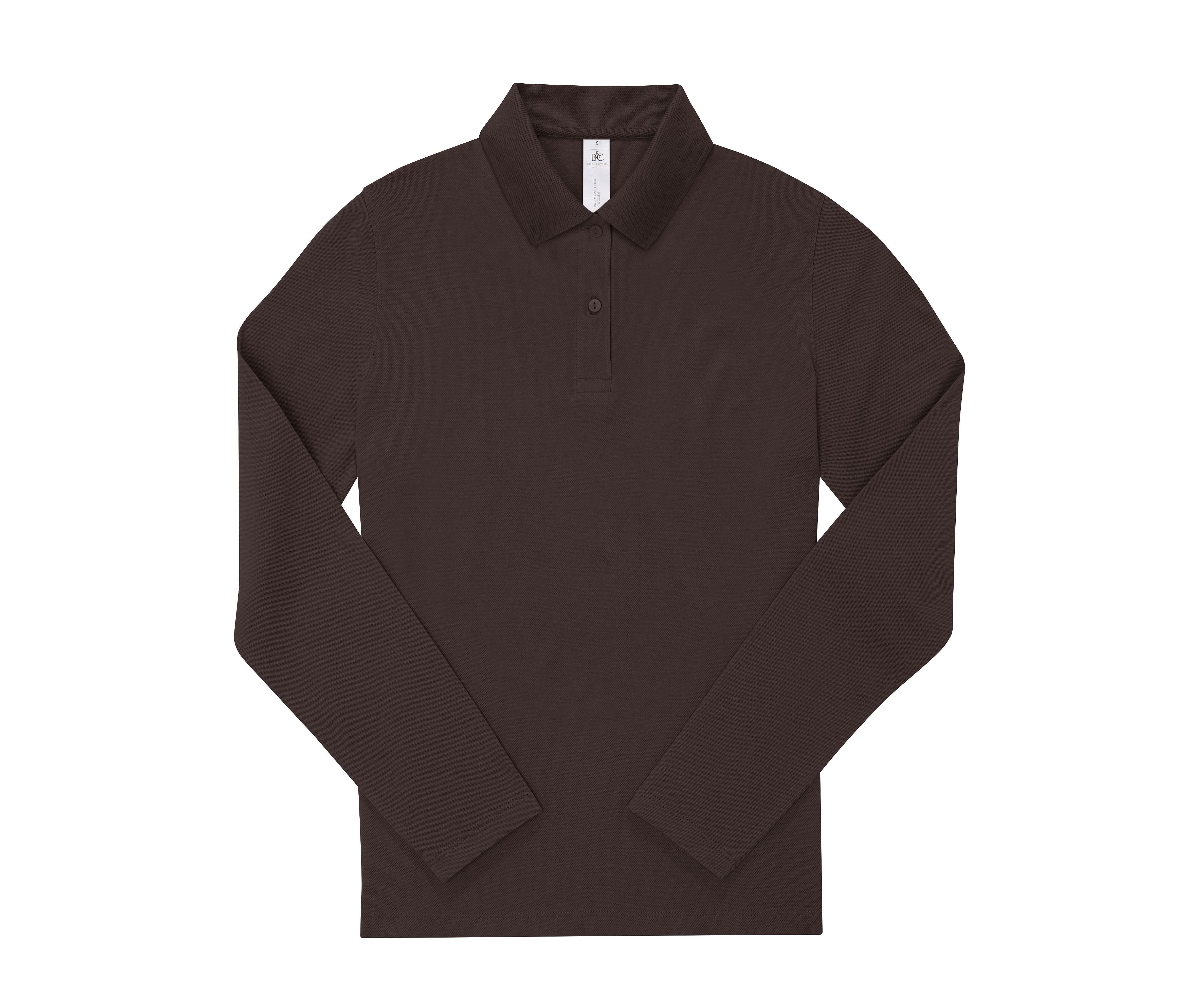 Polo Femme Manches Longues 180 - Roasted Coffee