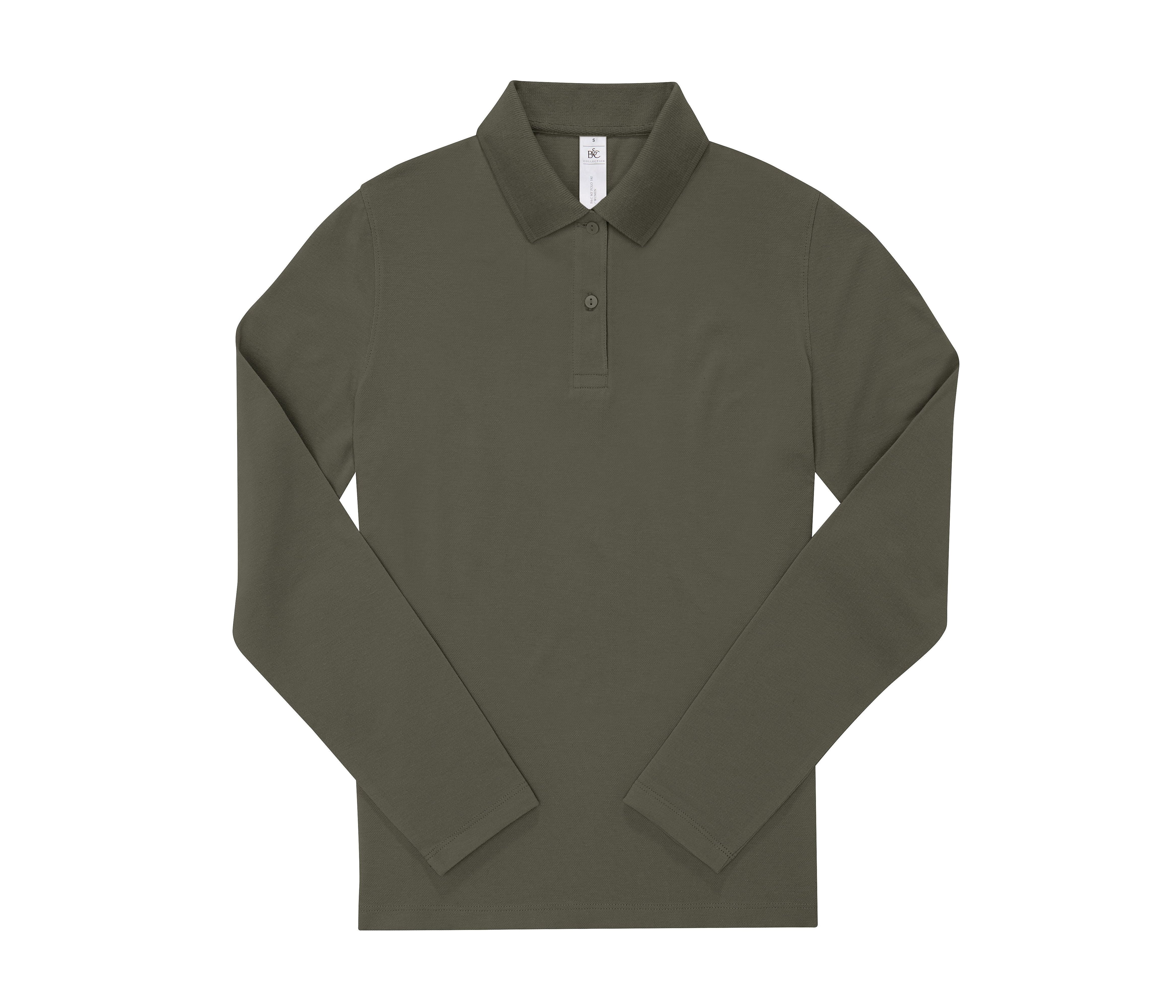 Polo Femme Manches Longues 180 - Camo Green