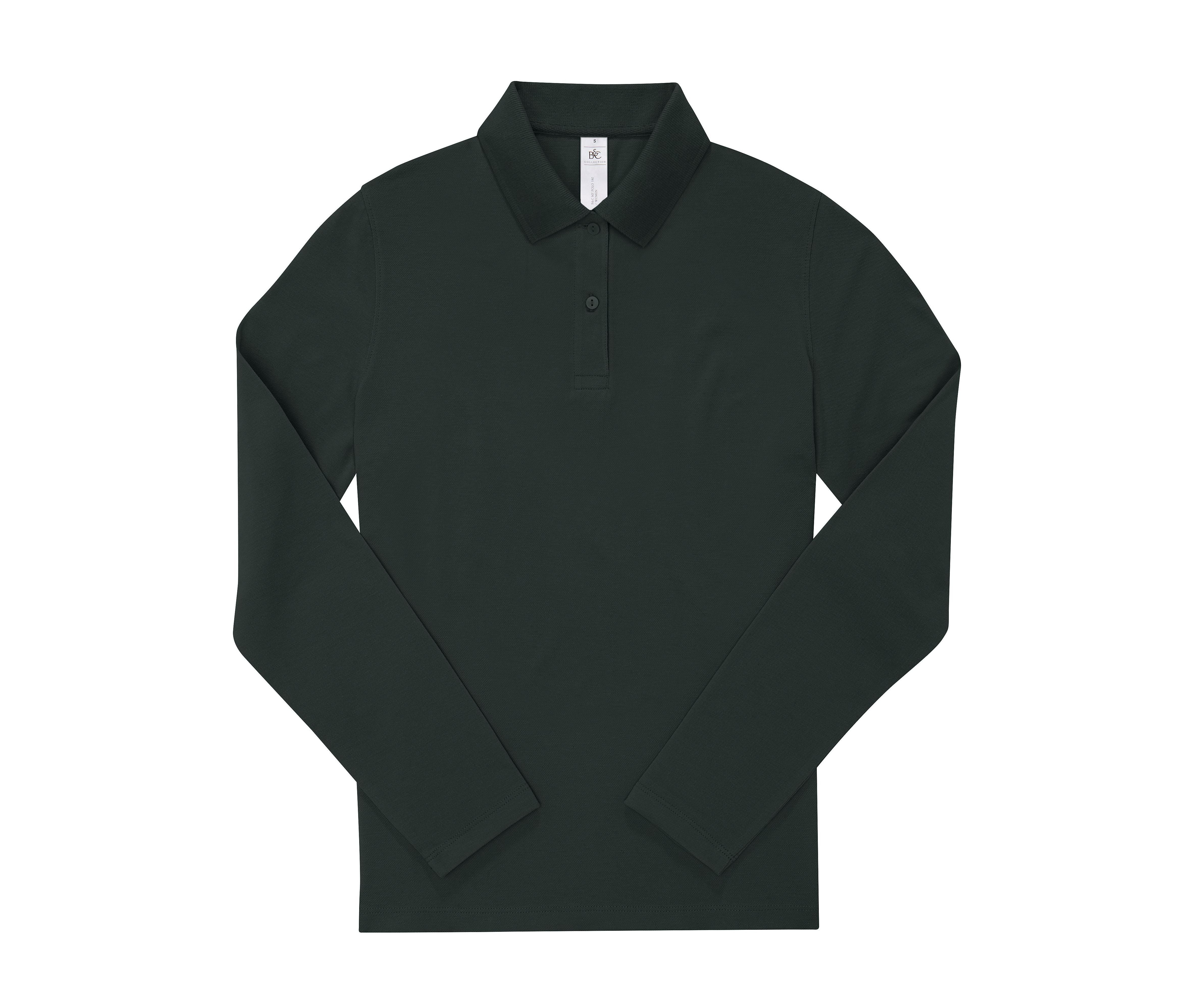 Polo Femme Manches Longues 180 - Dark Forest