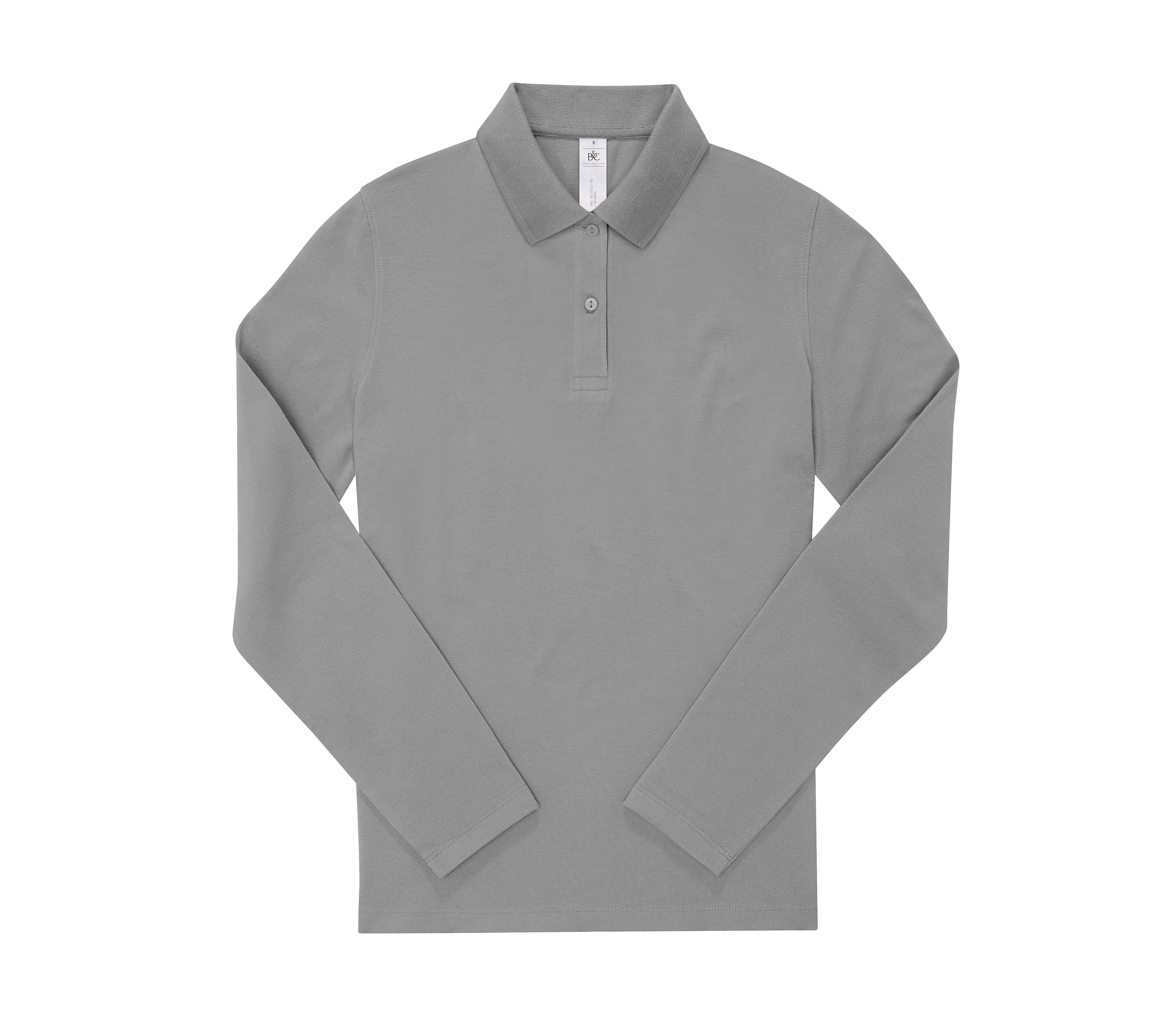 Polo Femme Manches Longues 180 - Sport Grey