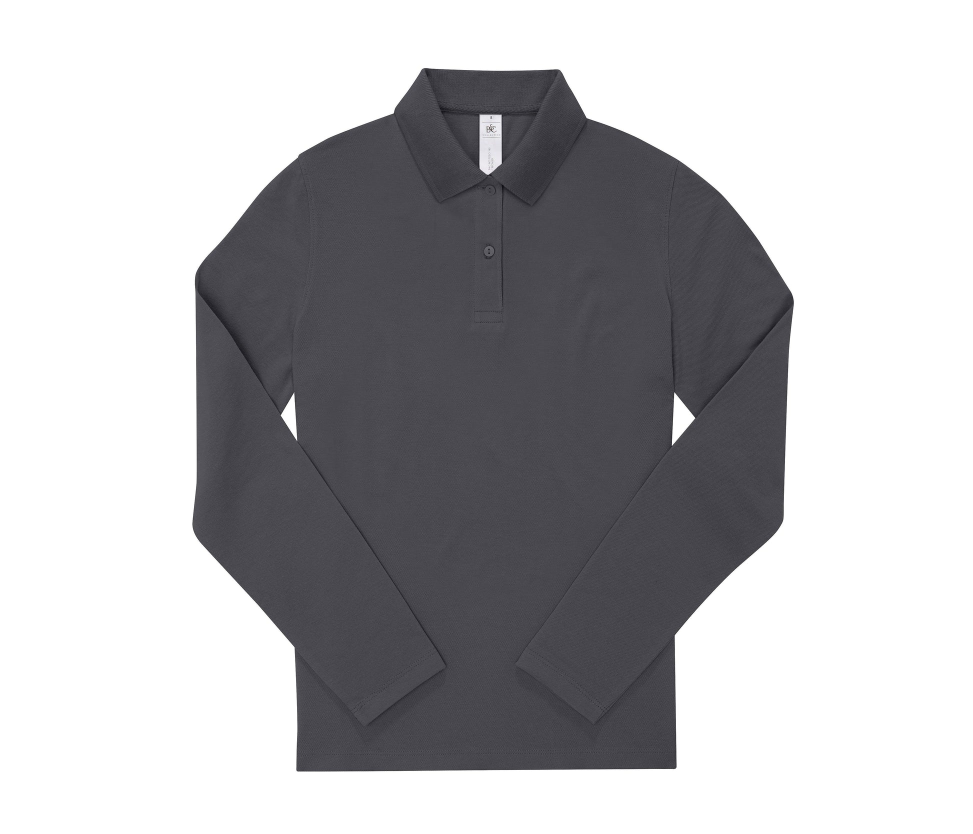 Polo Femme Manches Longues 180 - Dark Grey