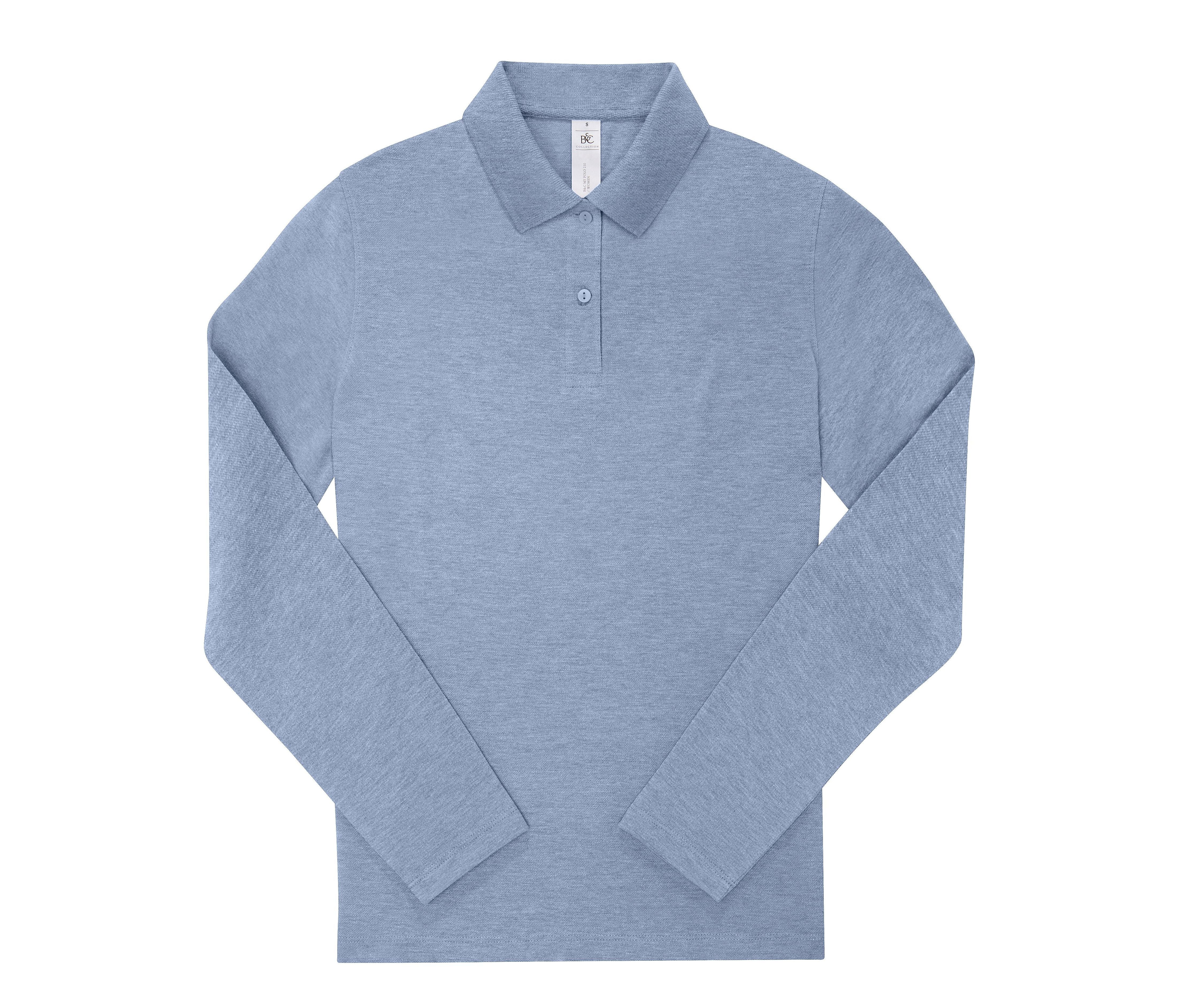 Polo Femme Manches Longues 210 - Heather Blue