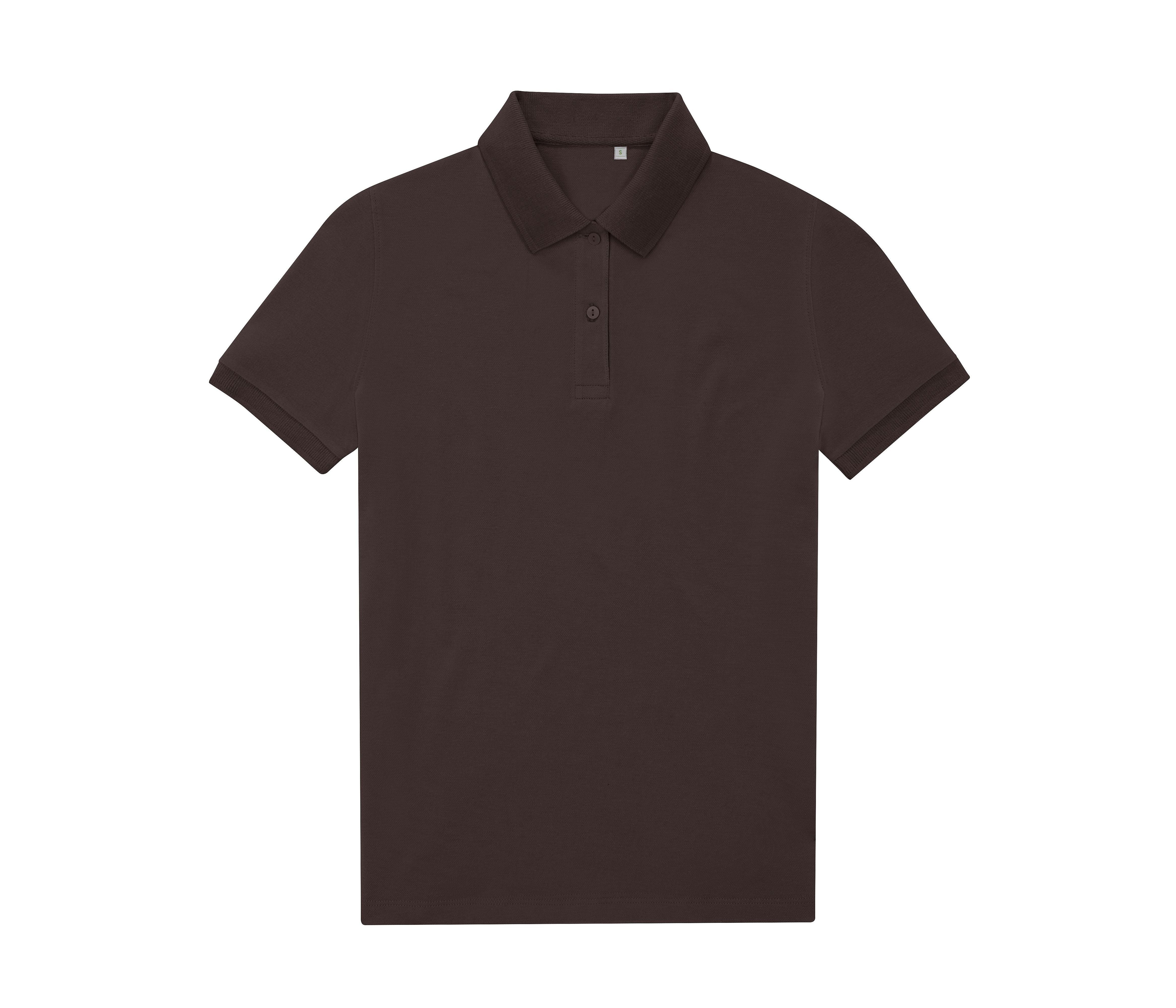 Polo Femme 65/35 en Polyester Recyclé - Roasted Coffee