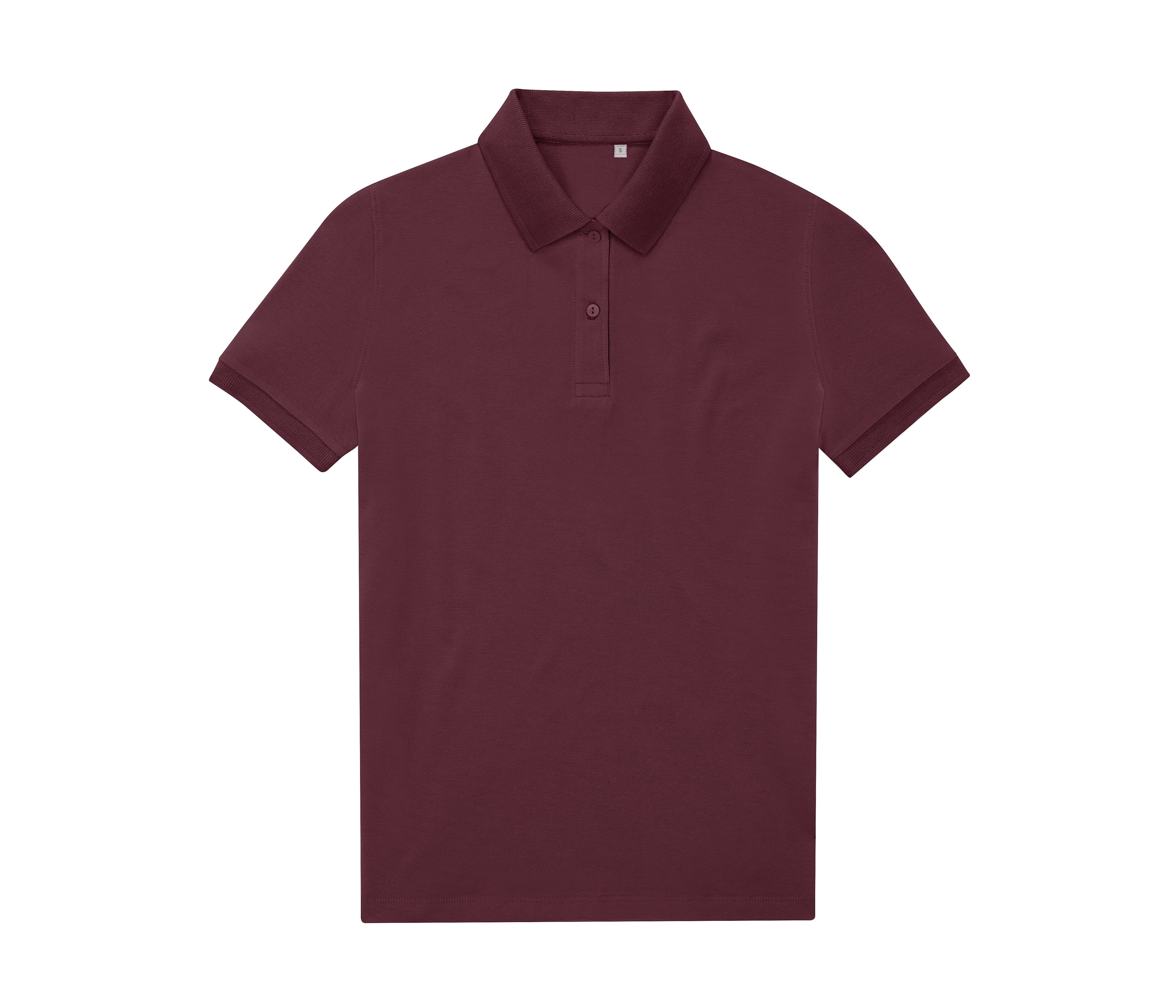 Polo Femme 65/35 en Polyester Recyclé - Burgundy