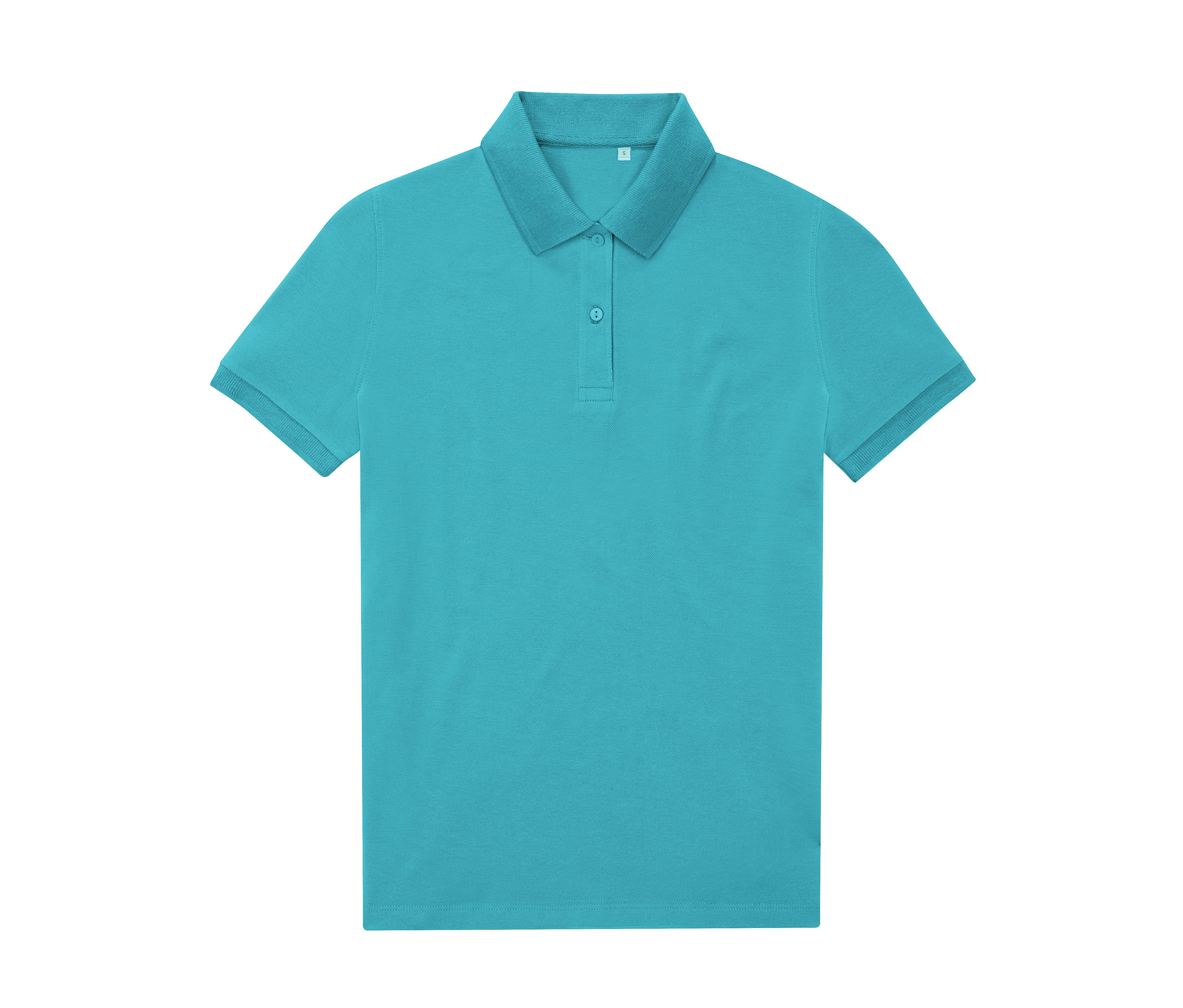 Polo Femme 65/35 en Polyester Recyclé - Pop Turquoise