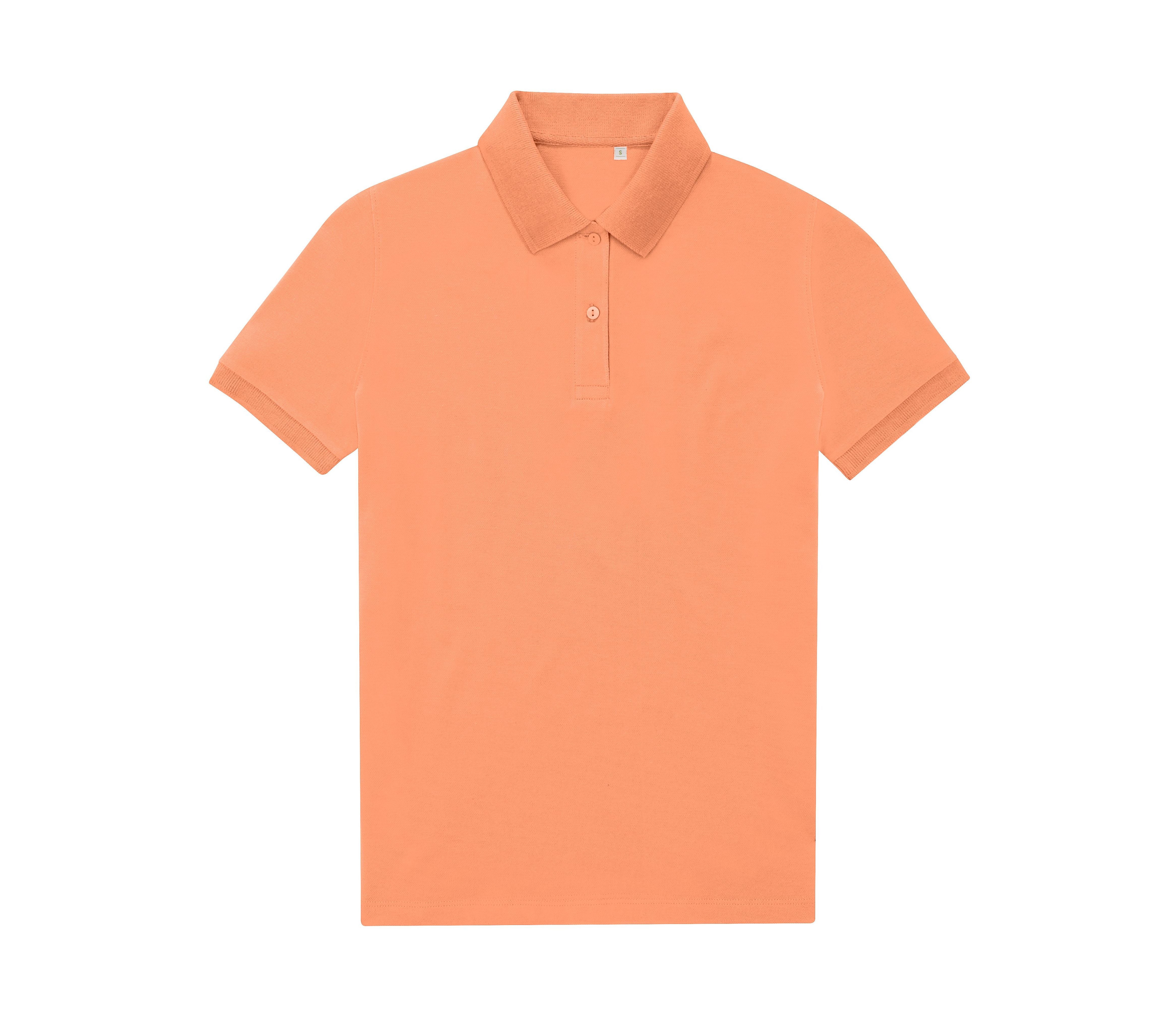 Polo Femme 65/35 en Polyester Recyclé - Melon Orange