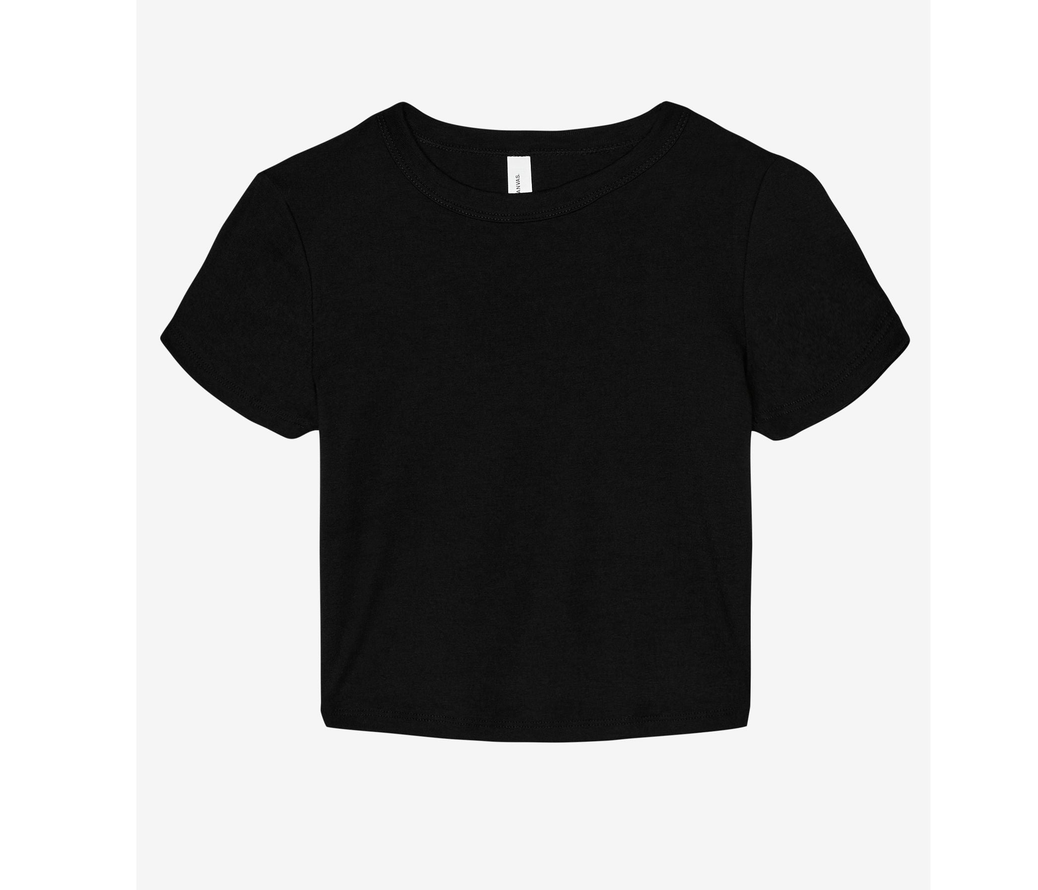 Tee-Shirt Court Femme - Solid Black Blend