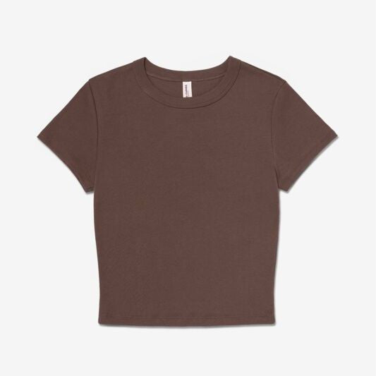 Tee-Shirt Court Femme - Solid Cocoa Blend