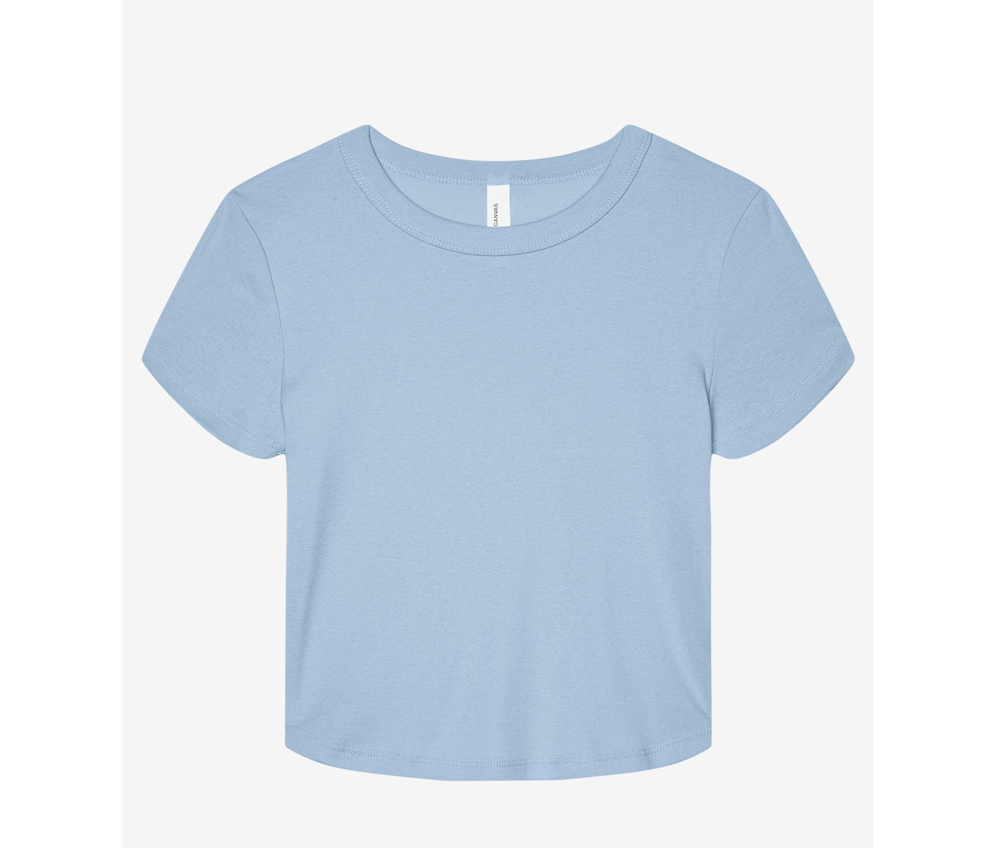 Tee-Shirt Court Femme - Solid Baby Blue Blend