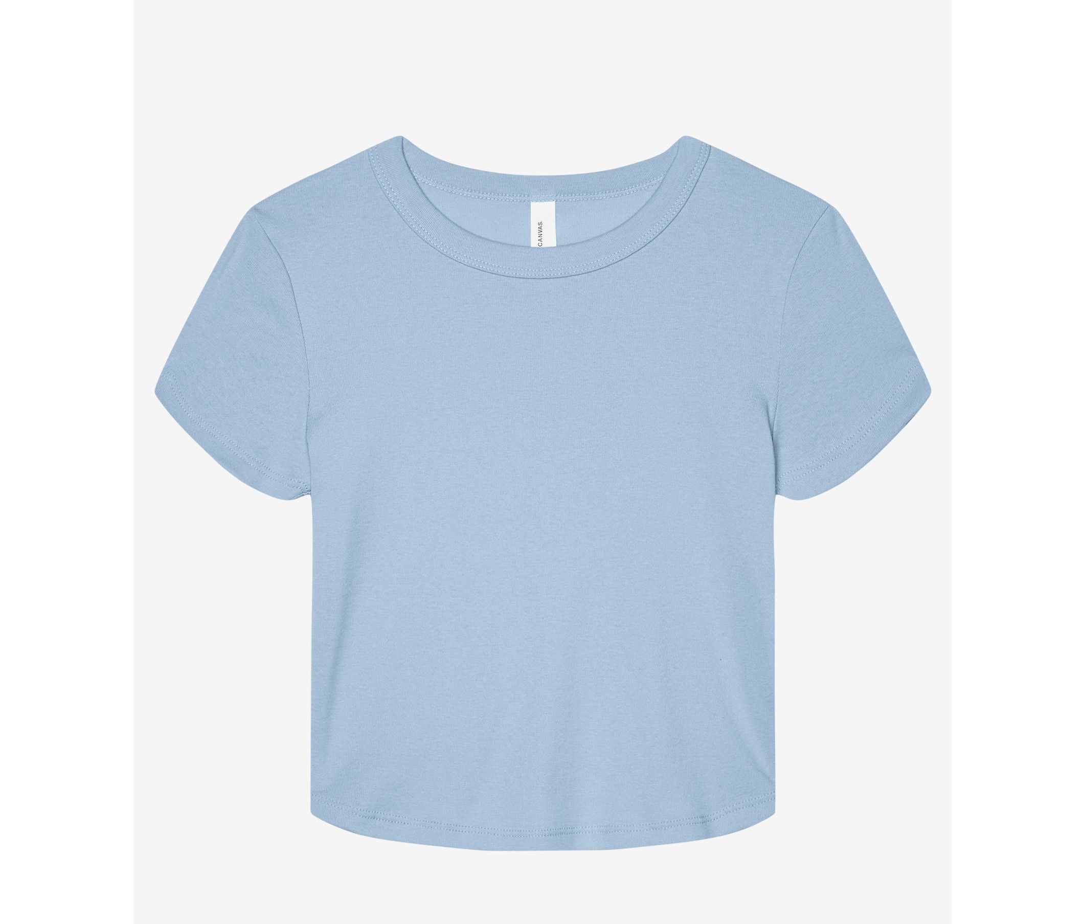 Tee-Shirt Court Femme - Solid Baby Blue Blend