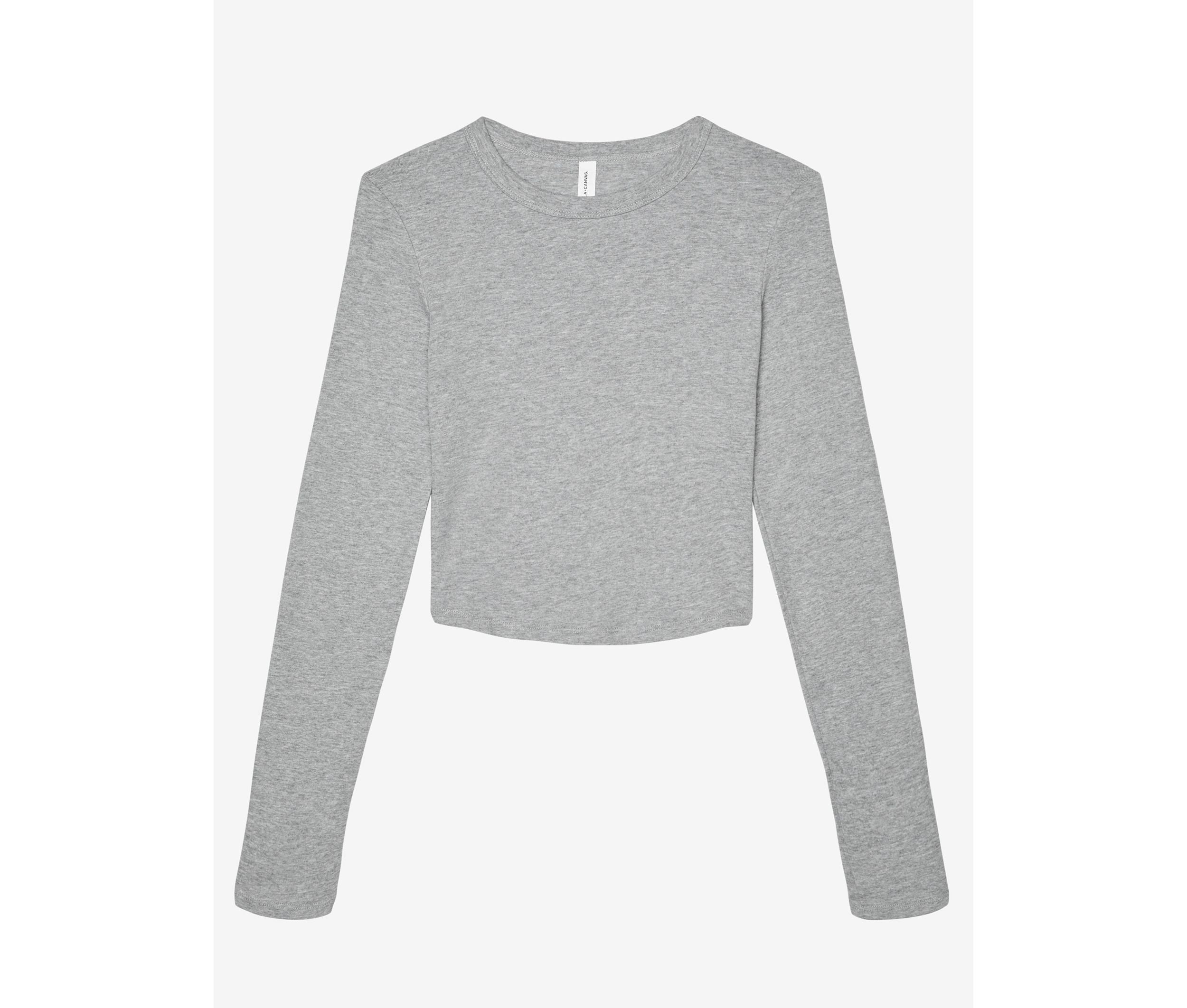 Tee-Shirt Court Manches Longues Femme - Athletic Heather