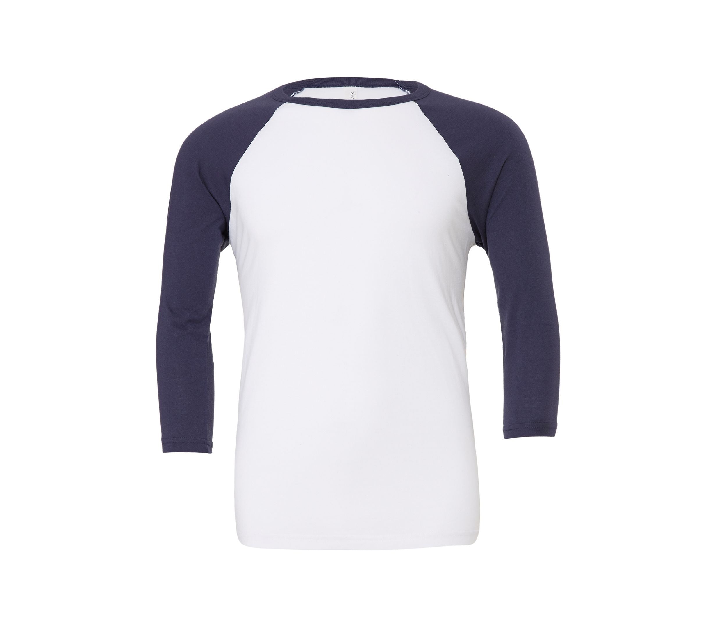 Tee-Shirt Baseball Manches 3/4 - White / Navy