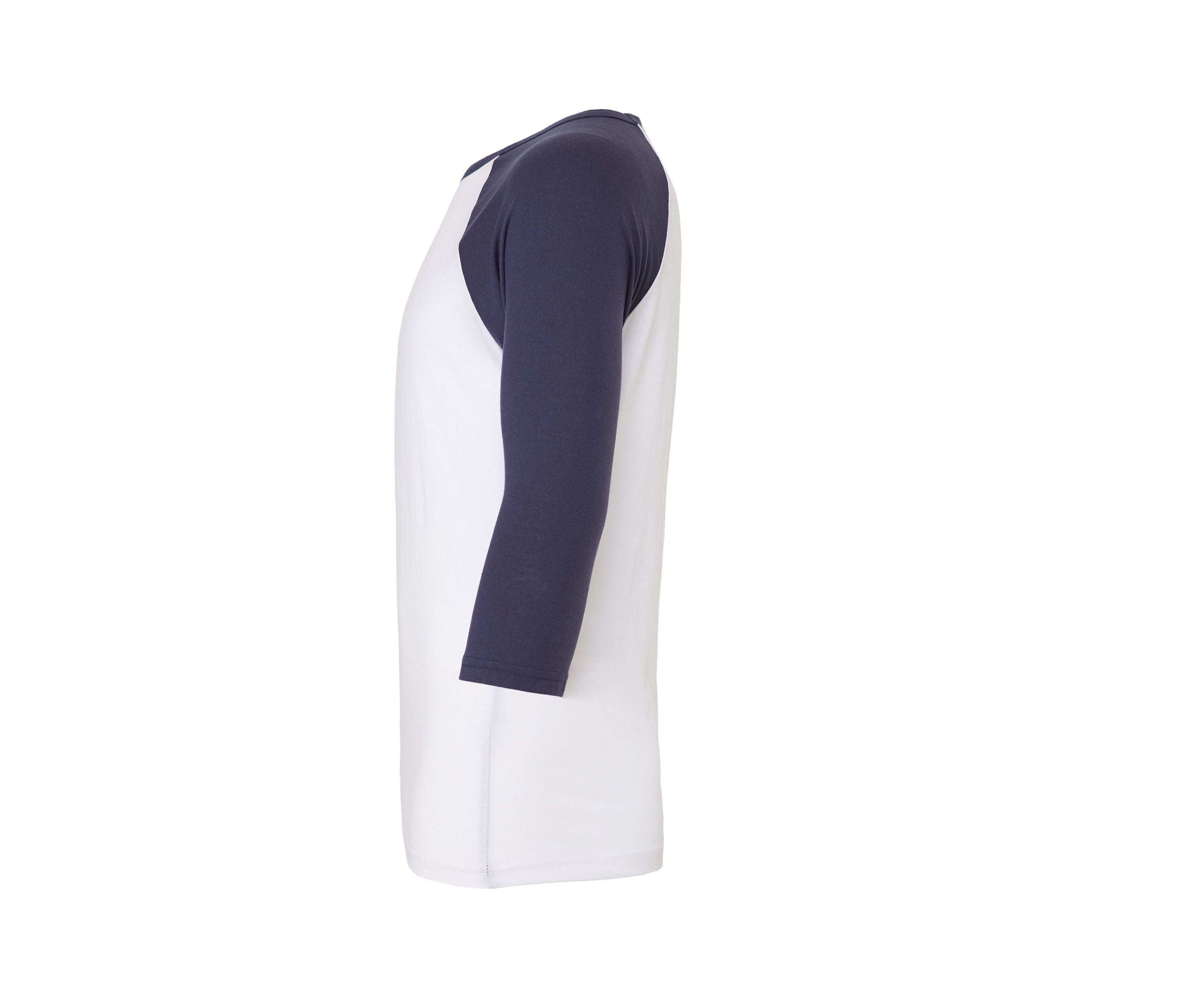 Tee-Shirt Baseball Manches 3/4 - White / Navy