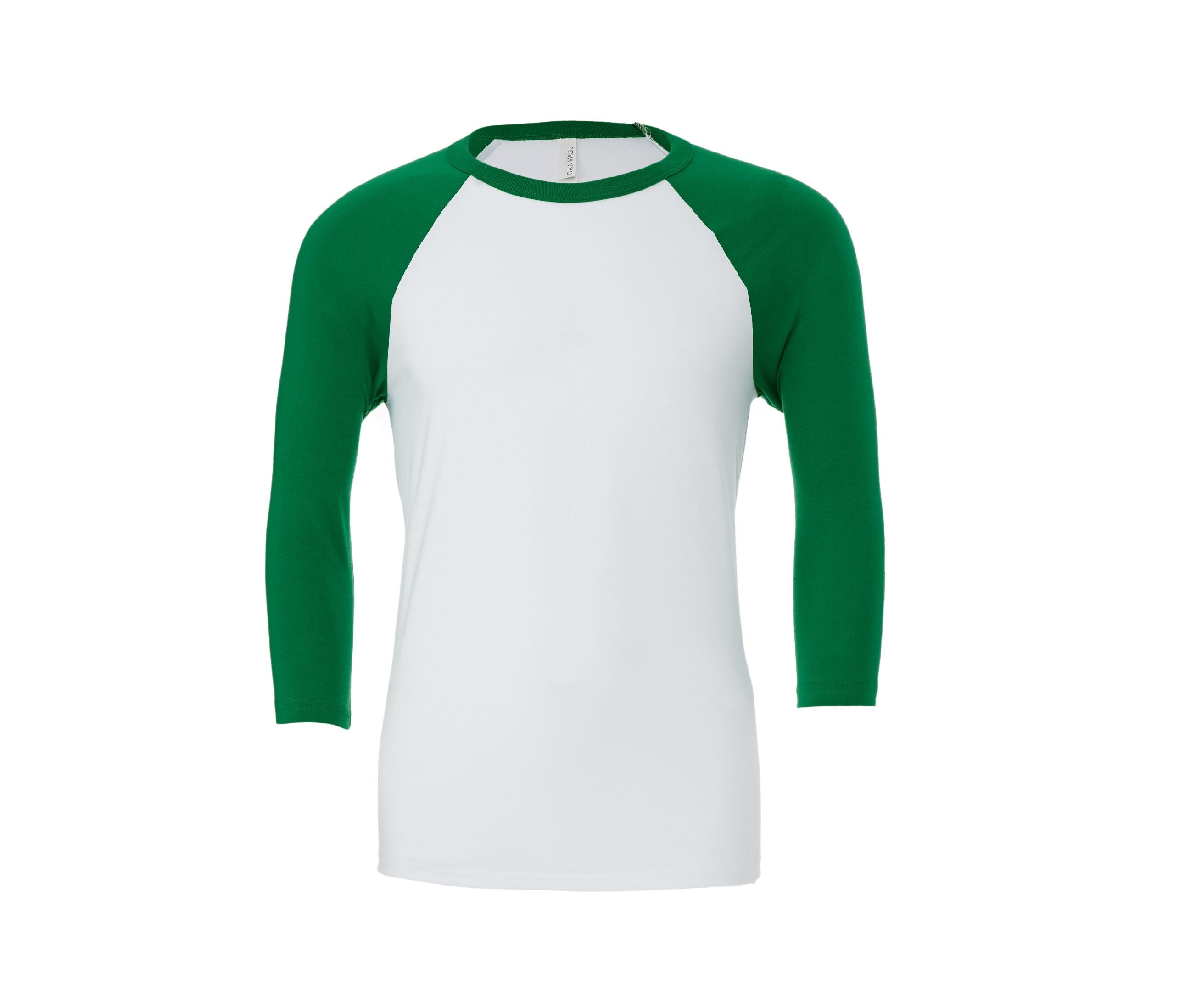 Tee-Shirt Baseball Manches 3/4 - White / Kelly