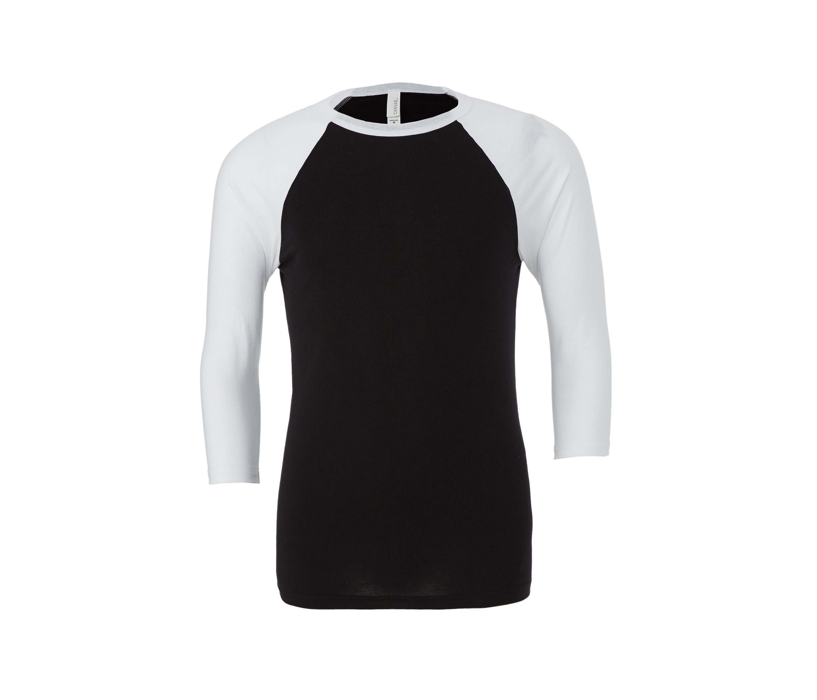 Tee-Shirt Baseball Manches 3/4 - Black / White