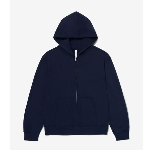 Sweat à Capuche Lourd Zippé - Navy